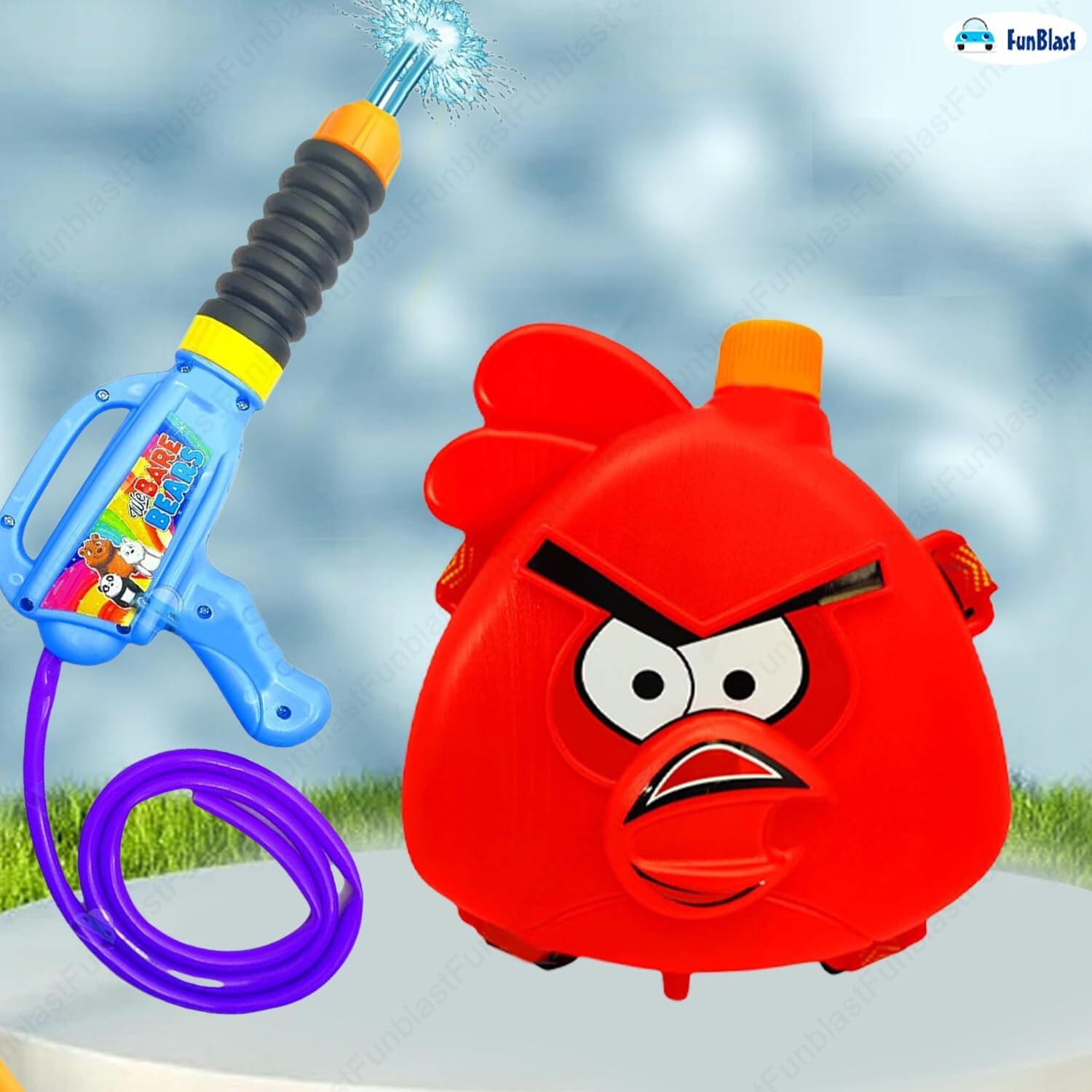 FunBlast Holi Pichkari High Pressure Water Gun Toy for Kids with Tank Water, Pichkari Water Gun, Pichkari for Kids, Holi Gun, Tank Capacity  1 L, Made in India Pichkari Toys, Best Gift