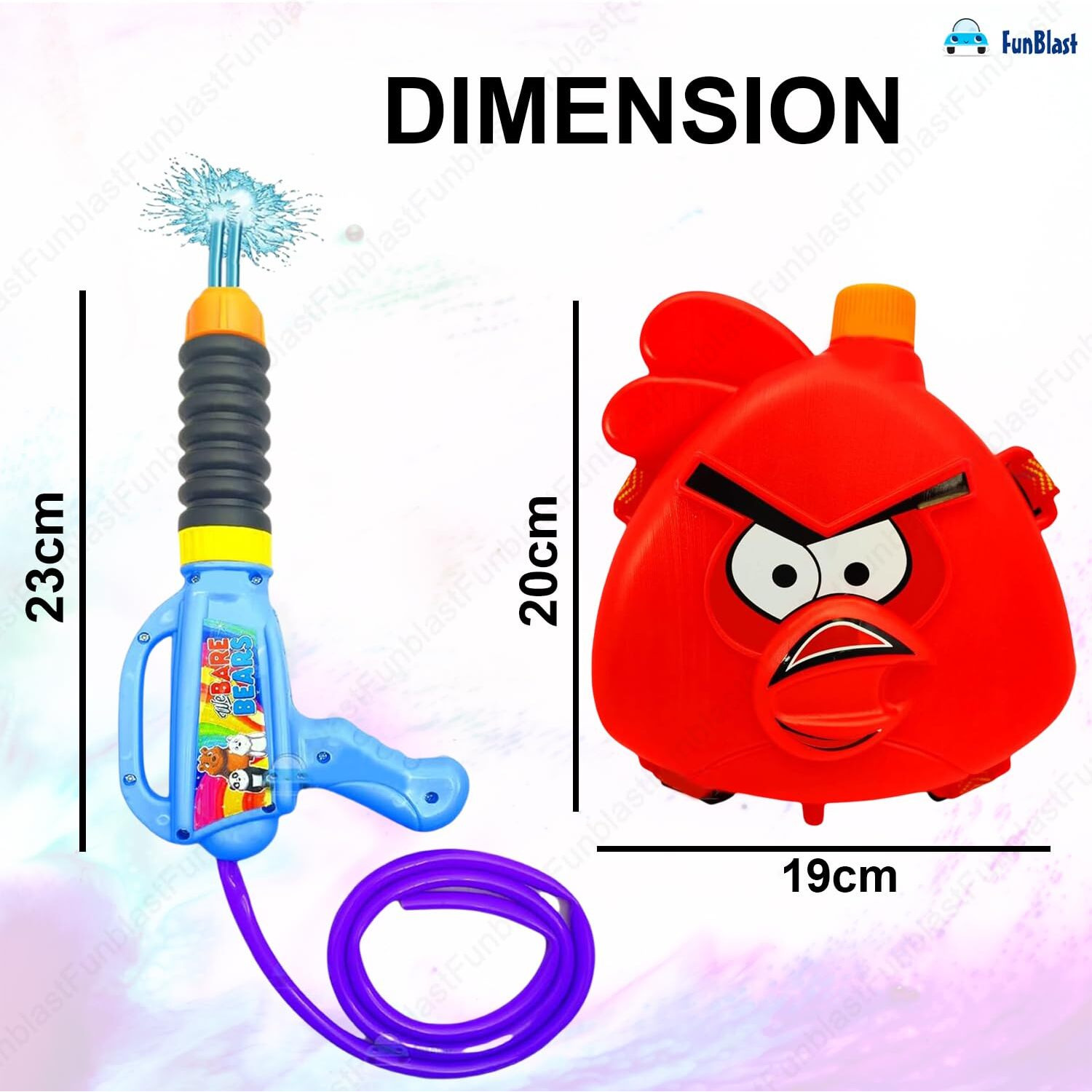 FunBlast Holi Pichkari High Pressure Water Gun Toy for Kids with Tank Water, Pichkari Water Gun, Pichkari for Kids, Holi Gun, Tank Capacity  1 L, Made in India Pichkari Toys, Best Gift