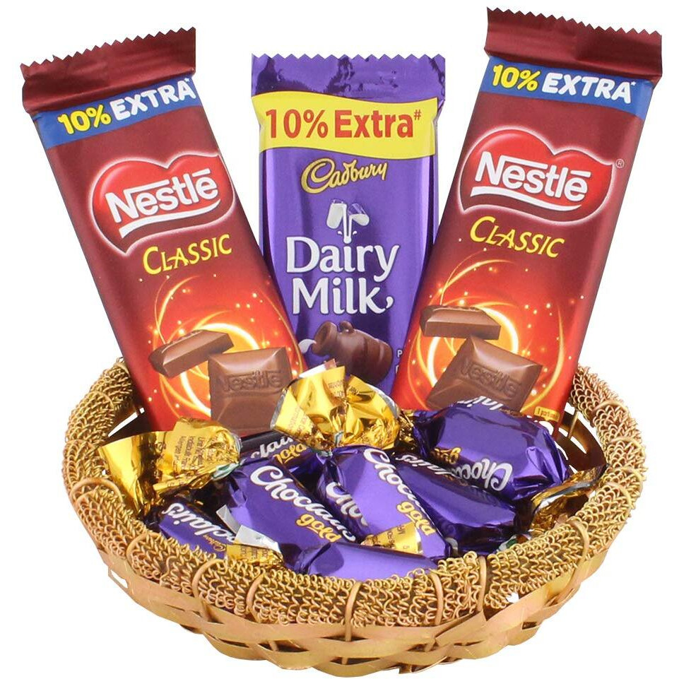 Astonished Retail Nestle Classic & Choclairs Gold Chocolates Gift Hamper|Chocolate Gift for Rakhi, Diwali, Christmas, Birthday, Anniversary, Holi., 1 - 175 Gm