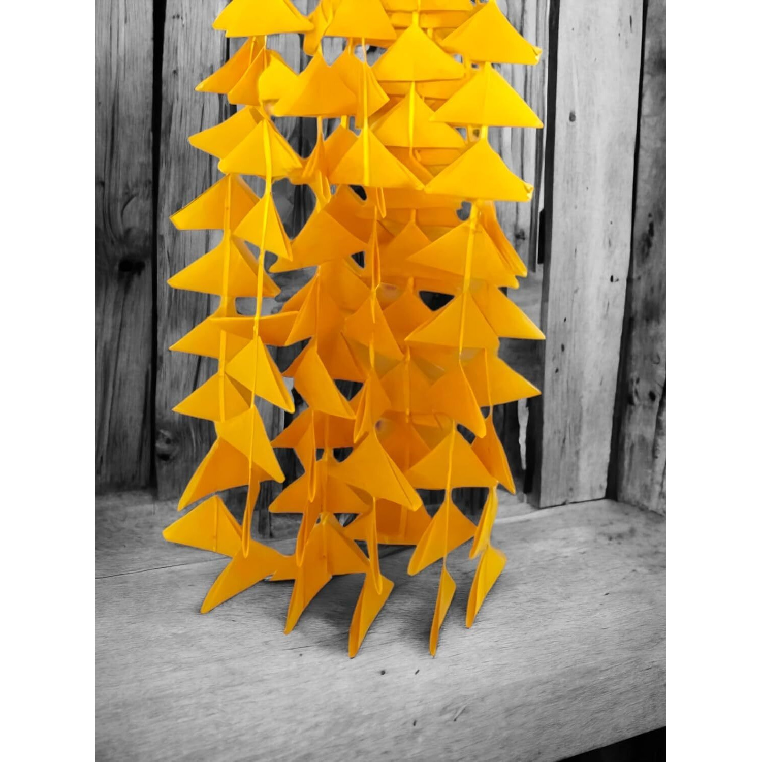 Abhaas Decorative Triangle Felt Fabric Garlands Handmade 4ft. Hanging Toran Indian for Mehndi, Haldi/Wedding, Party Dcor/Backdrops, Color Theme Party,Holi Festivals
