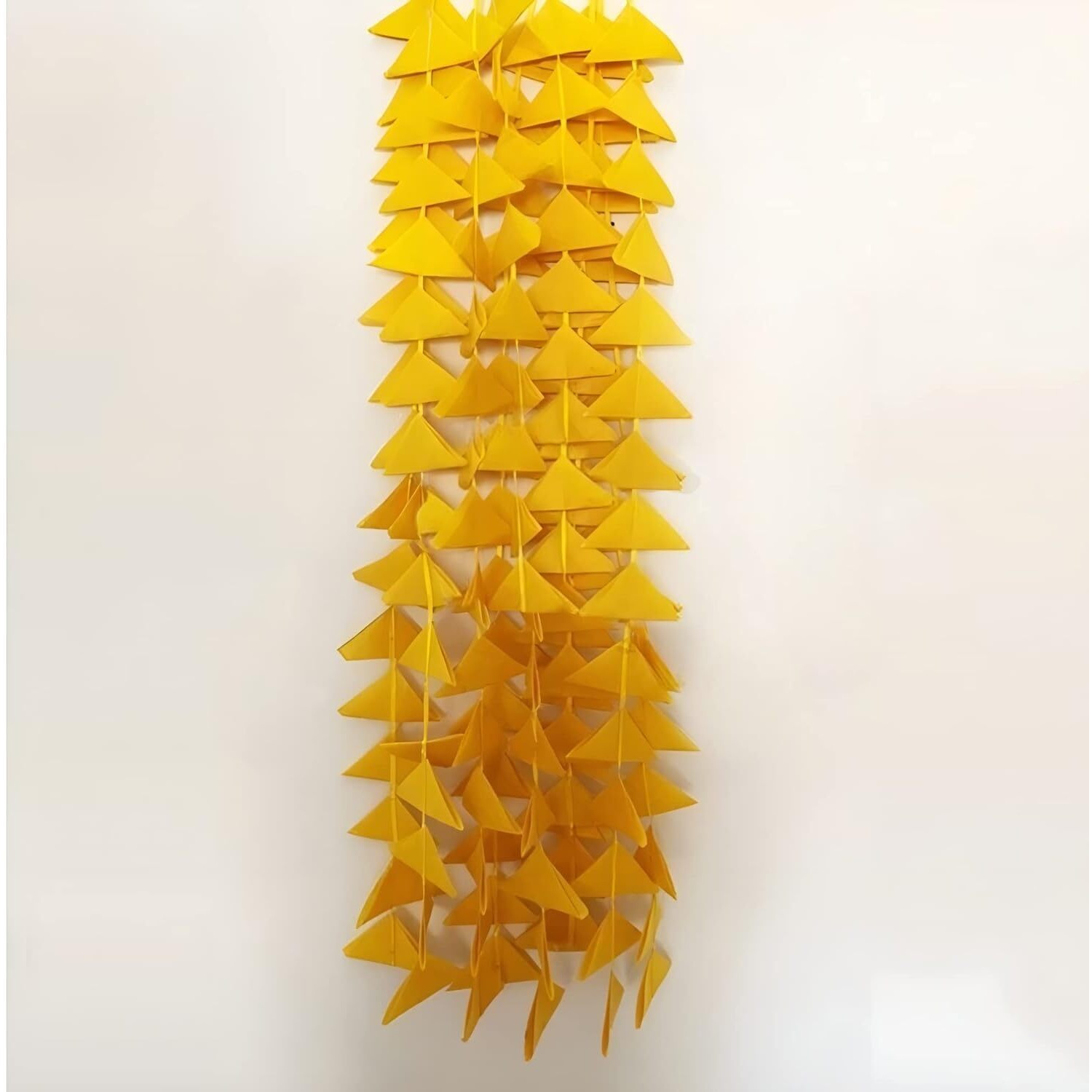 Abhaas Decorative Triangle Felt Fabric Garlands Handmade 4ft. Hanging Toran Indian for Mehndi, Haldi/Wedding, Party Dcor/Backdrops, Color Theme Party,Holi Festivals