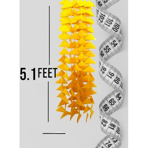Abhaas Decorative Triangle Felt Fabric Garlands Handmade 4Ft. Hanging Toran Indian For Mehndi, Haldi, Wedding, Party Dcor/Backdrops, Holi, Color Theme Party, Festivals, 135 Cm
