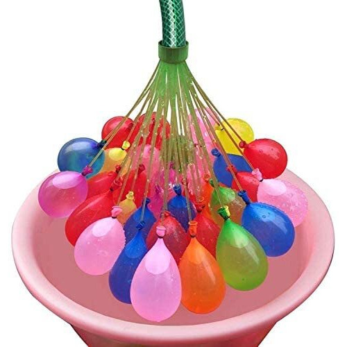 PARTISH Holi Water Magic Balloons l Set of 3 Bunch l 111 baloons l Multicolour l Quick Fill and Auto Tie in 60 Seconds with Universal Tap Adaptor l Water balloons