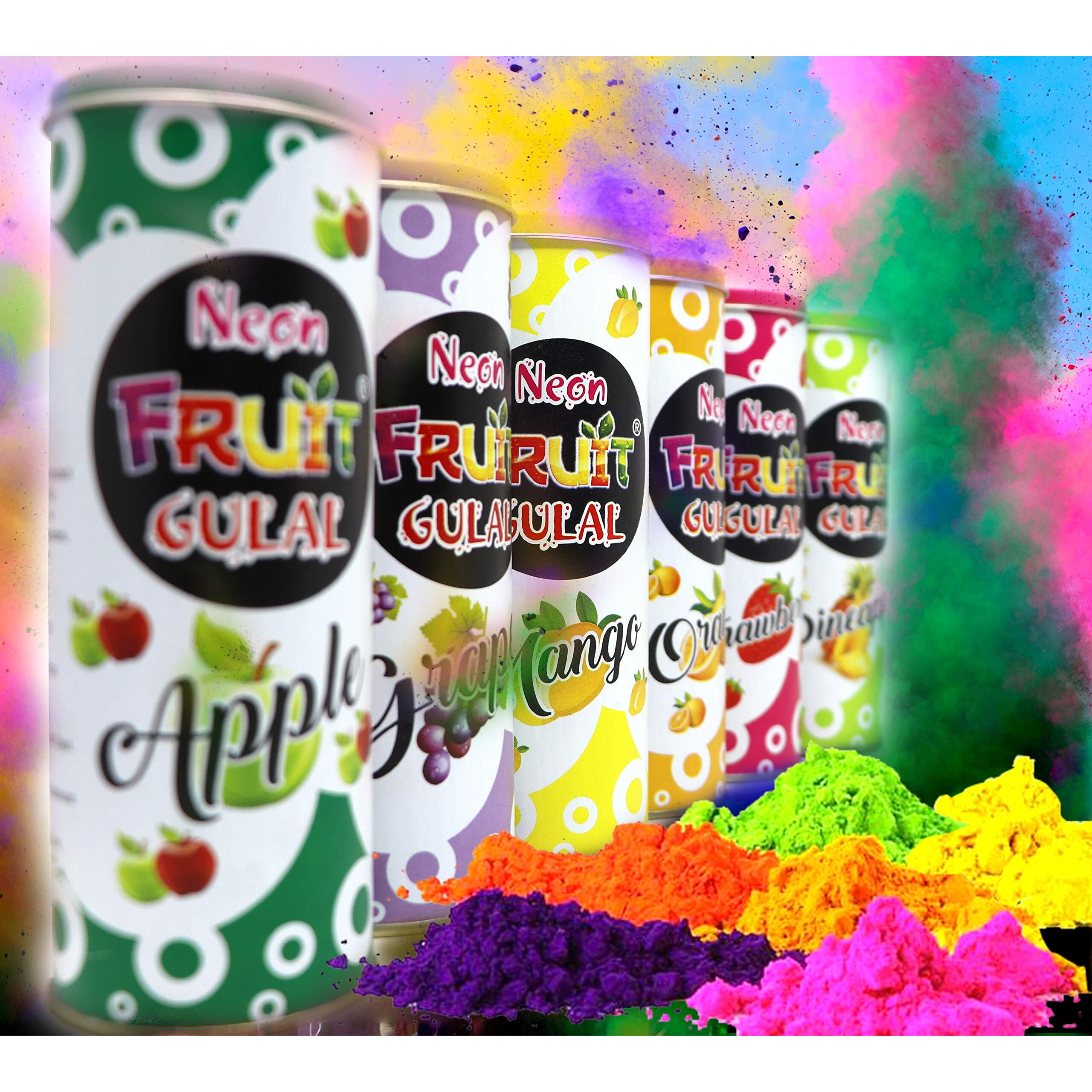 Zest 4 Toyz Non-Toxic Herbal Fruit Gulal for Holi Celebration, Skin Friendly, Natural Fragrance Handmade Holi Gulal-Pack of 3, 200 Grm Each Assorted Color