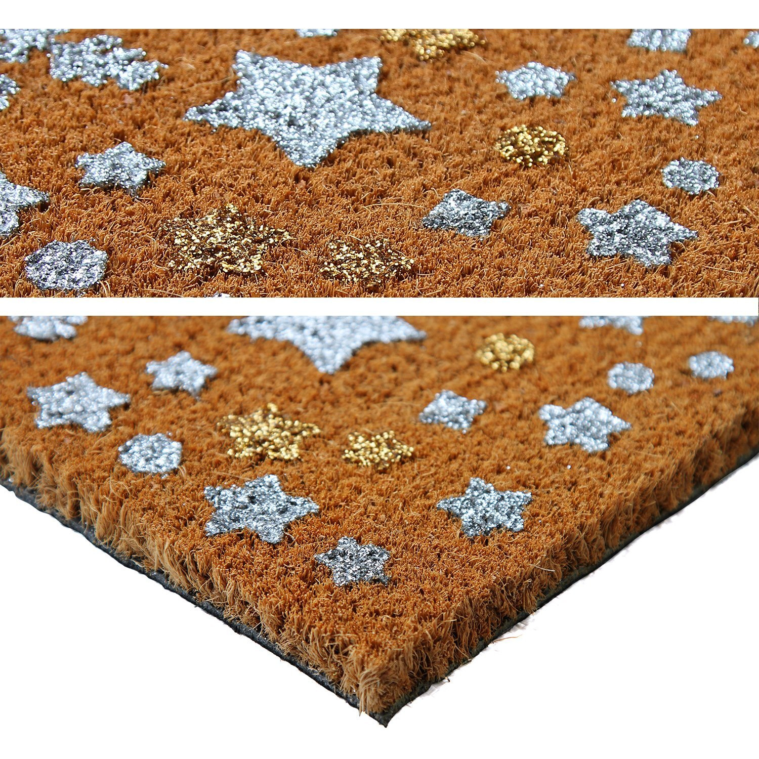 Onlymat Holiday Coir Doormat with Non-Slip PVC Backing for Gateway, Entryway, Outdoor, Indoor, Patio - Durable and Large, Weatherproof Multicolored,Holi Theme Door Mat -(75 x 45cm)