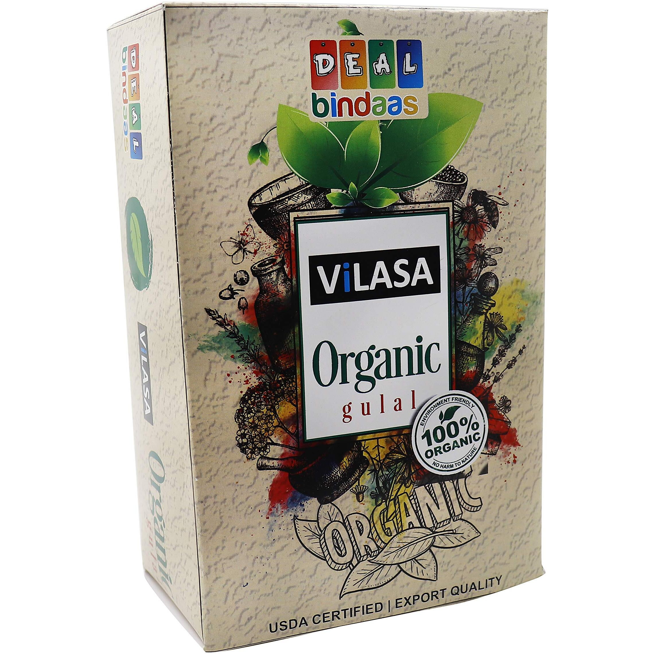DealBindaas Vilasa Holi Organic Gulal for Kids Adult | Holi Colour | Combo | Make UR Holi Special | Holi Color Powder | Best Kids Holi Colour (Pack of 1  200gm. (4pcs X 50gm), Holi Organic Gulal)