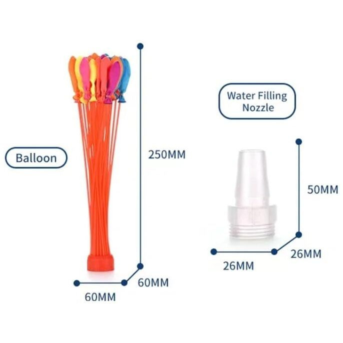 AMFIN (Pack of 222) Holi Water Tap Magic Balloons for Kids - Multicolor