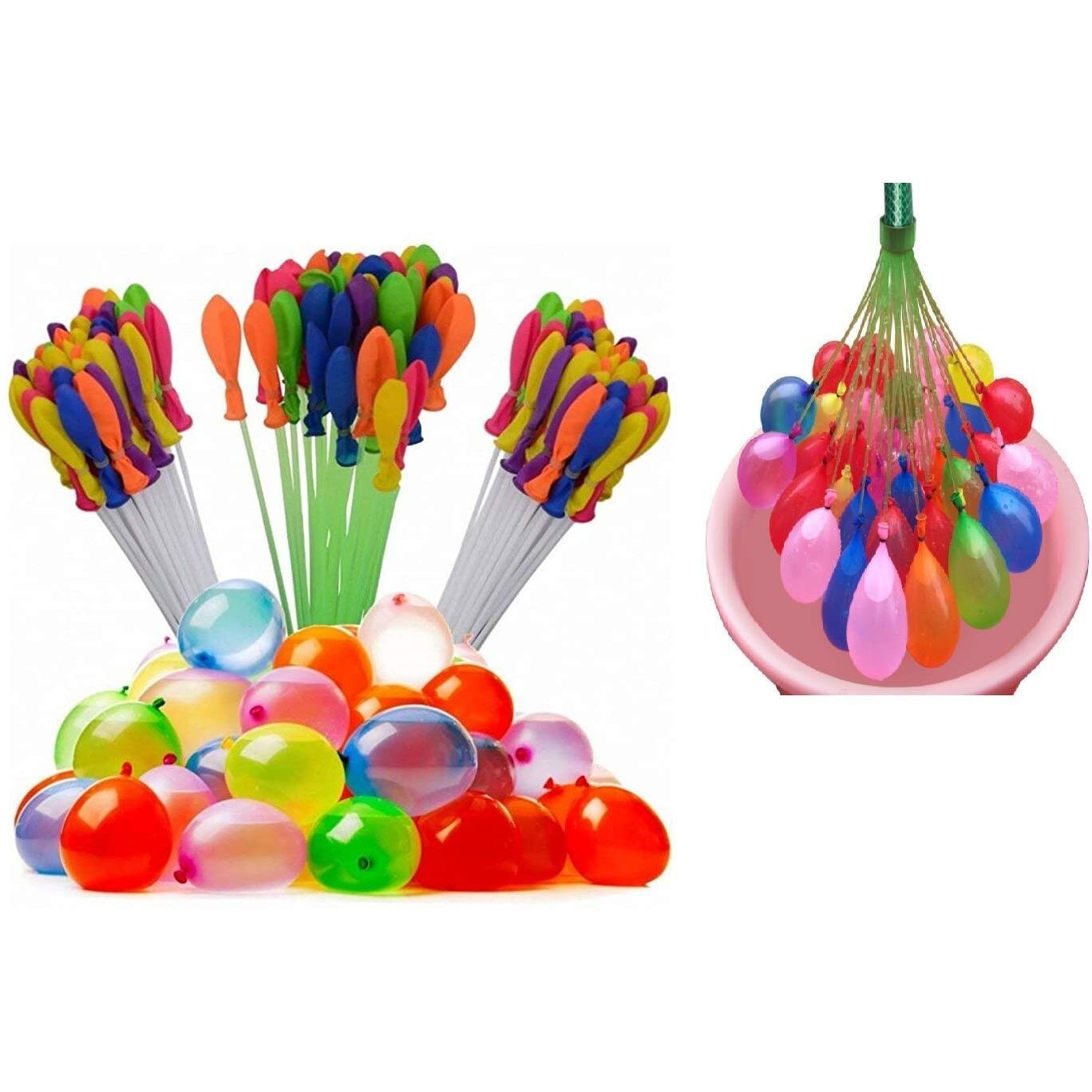 CraftVatika Herbal Holi Colour with water balloon, Holi Ke Rang with 111 Water Balloons Combo, Happy Baby Balloons with 5 Shades Gulal Holi Colours Non Chemical Colors