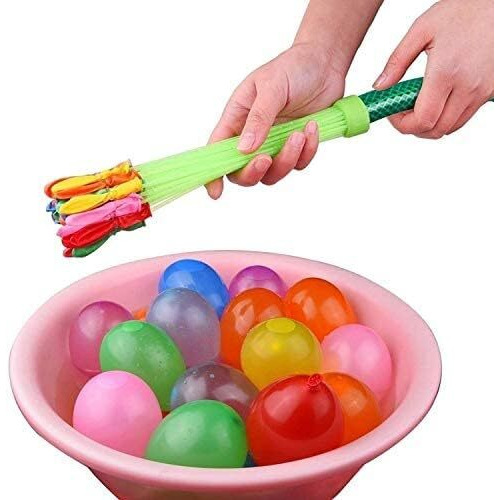 PARTISH Rubber Magic Balloon,Holi Water Balloons Jhadu, Mix Color, Crazy Quick Fill In 60 Seconds With Universal Tap Adapter, Mix Color Balloons (111 Pcs Balloons),Multicolor