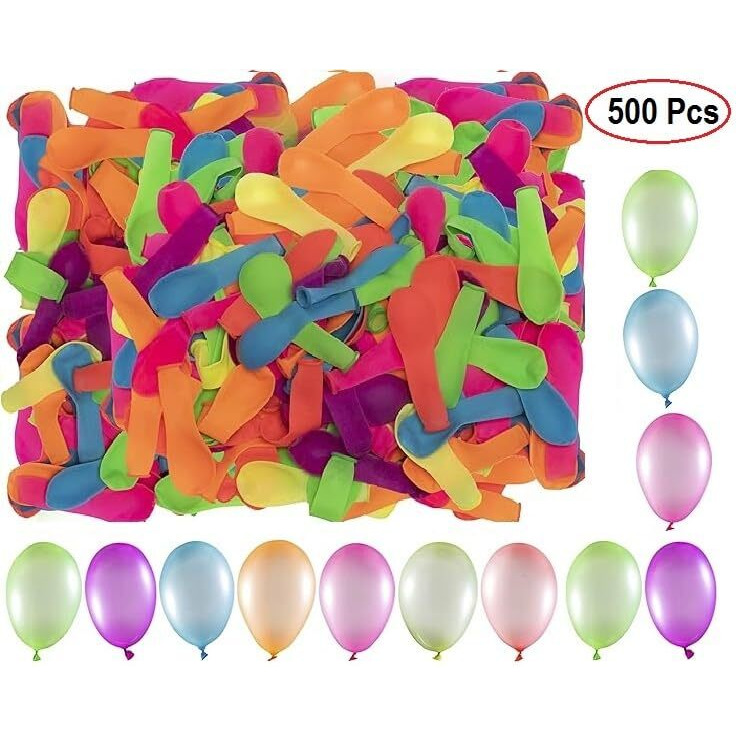 AMFIN (Pack of 500) Non Toxic Holi Water Balloons for Kids - Multicolor