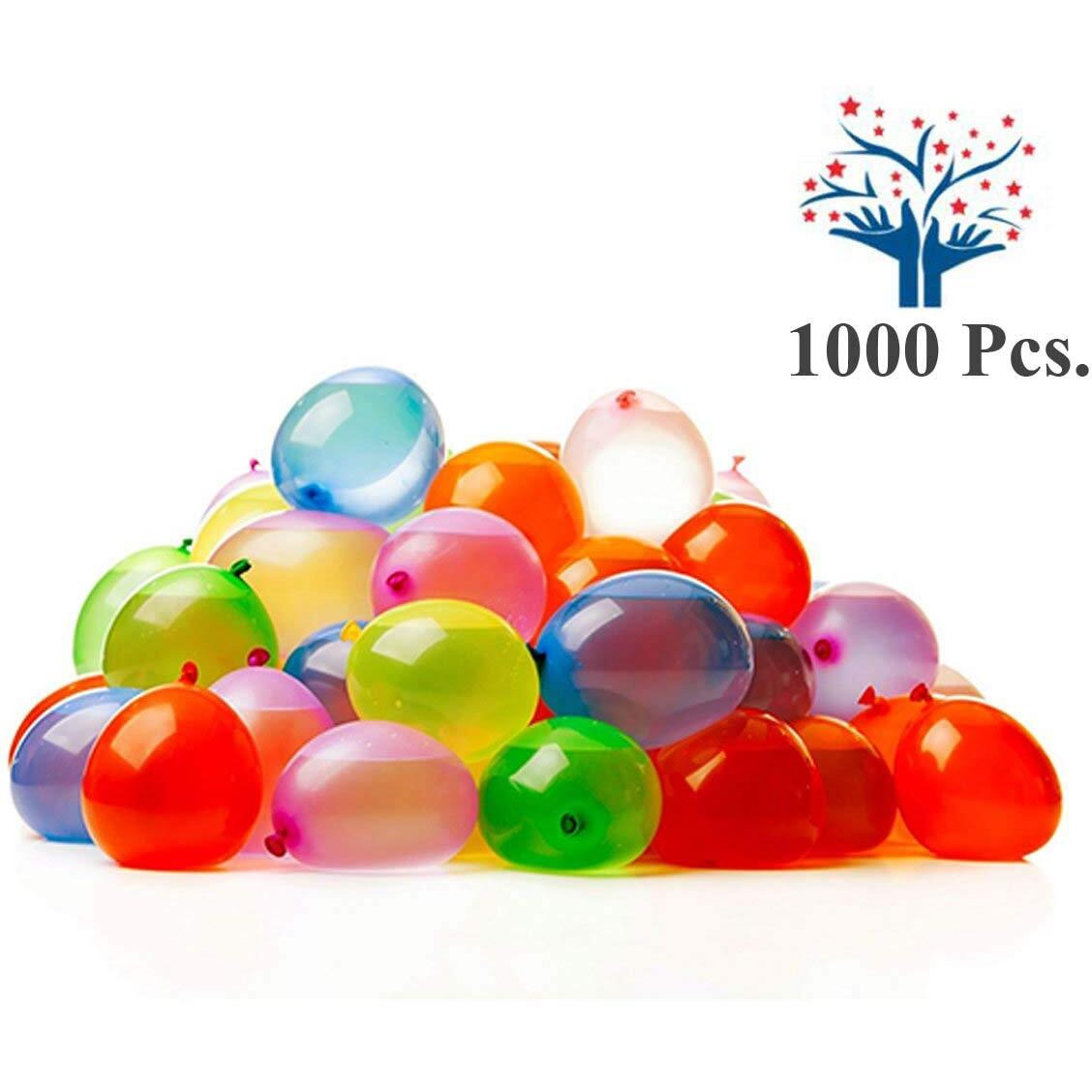 AMFIN (Pack of 1000) Non Toxic Holi Water Balloons for Kids - Multicolor