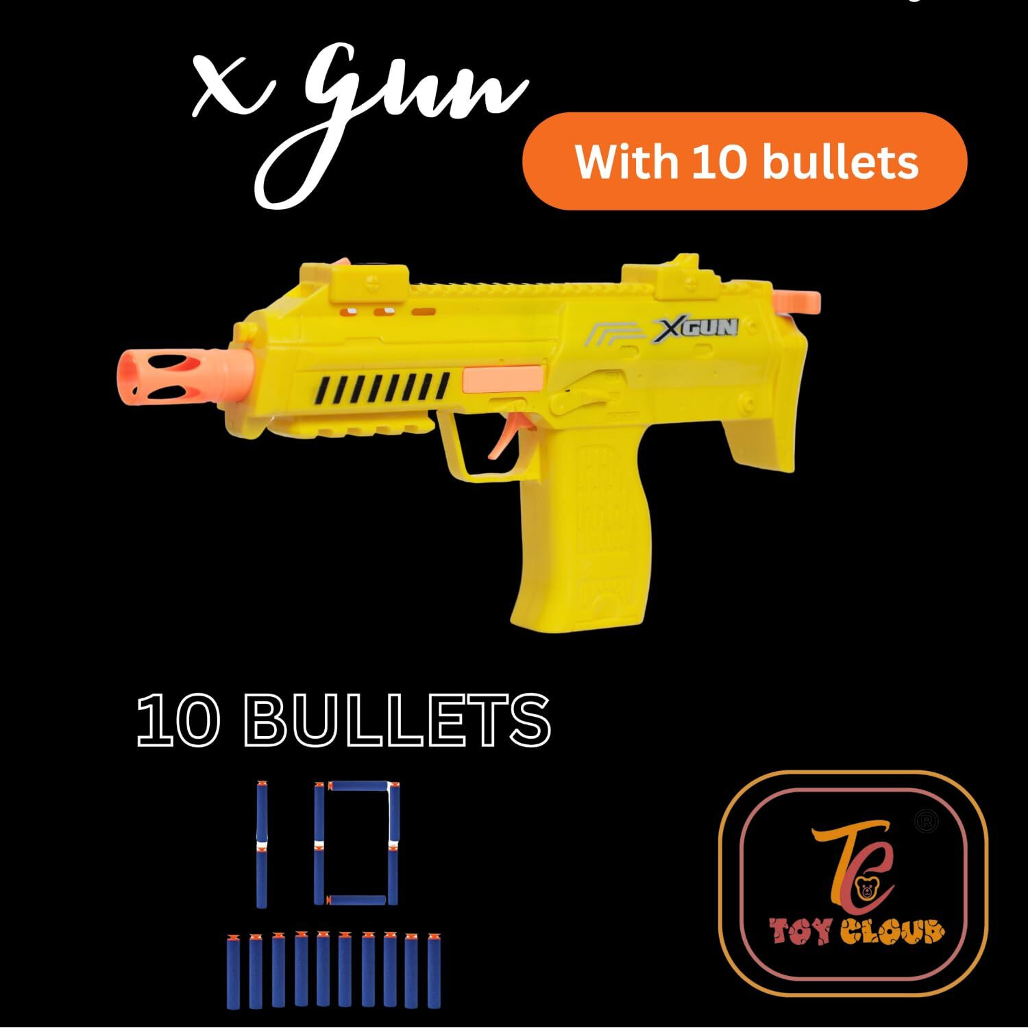 Toy Cloud DartX 2 in 1 X-Shot Blaster Pistol Toy Guns with Water Jelly Shots and 10 Soft Foam Dart Bullets, Safe N Long Range Shooting Bullet Gun Toys