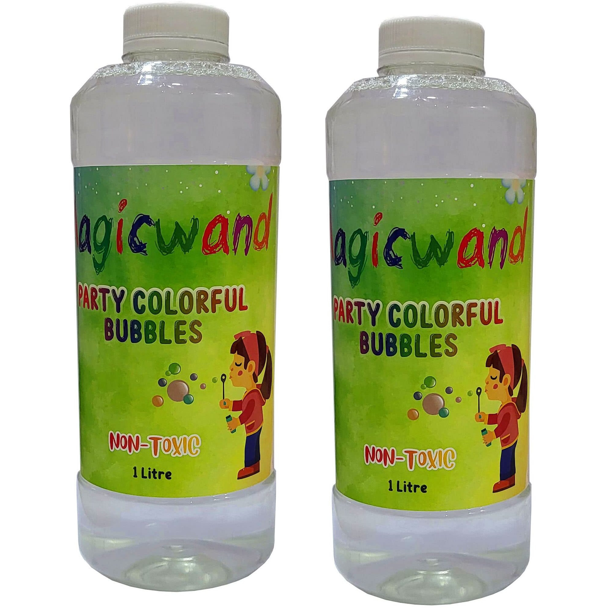 Magicwand Plastic Bubble Gun Refill LiquidMade in India2000 mlPlease Do Not Add Water,Use As Delivered3 Yrs & UpPack of 1 Colors as Per Stock