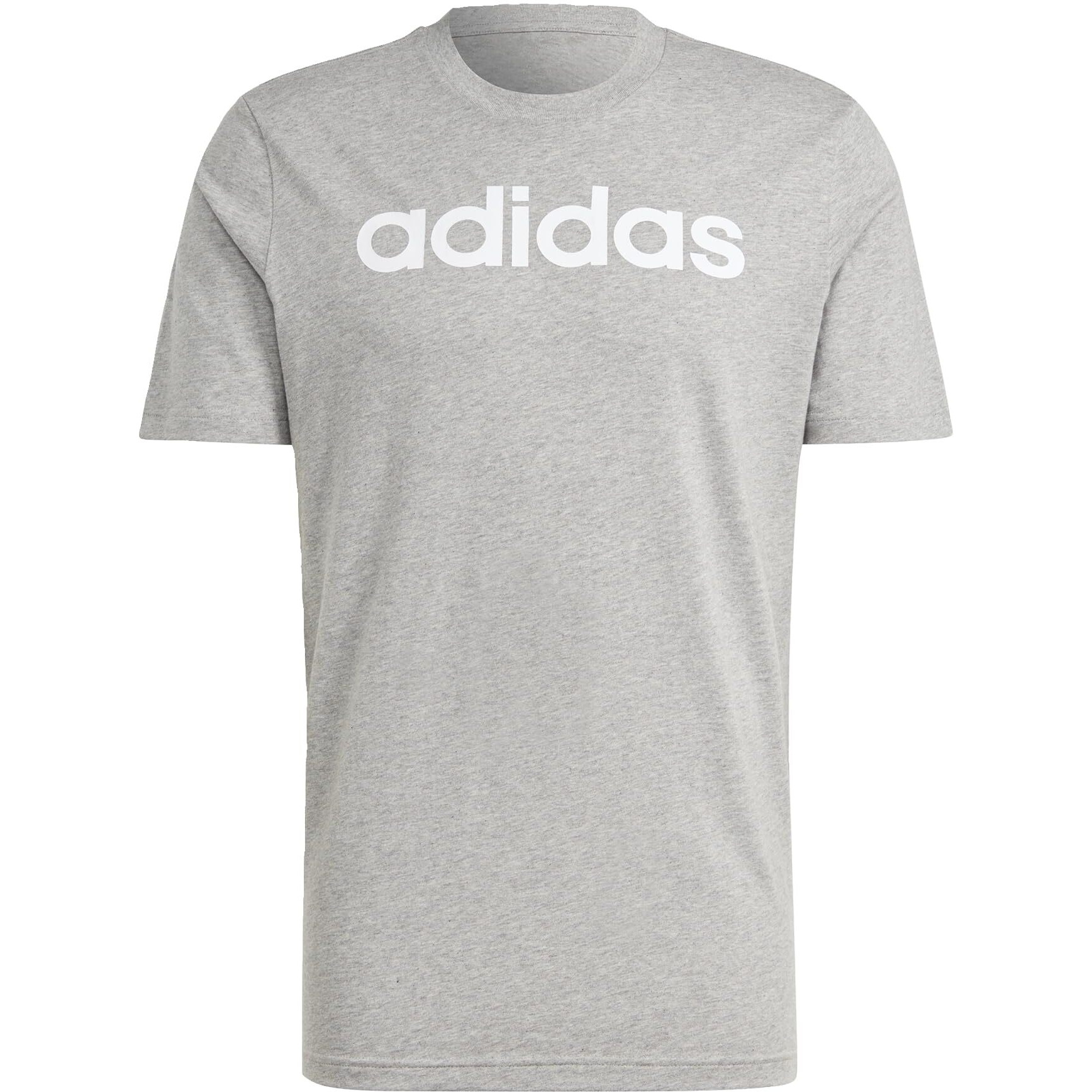 adidas Men's Geometric Regular Fit T-Shirt (IC9277_MGREYH