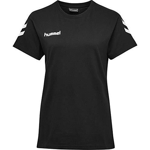 Hummel Men's Solid Regular Fit T-Shirt (203440-2001_Black L)