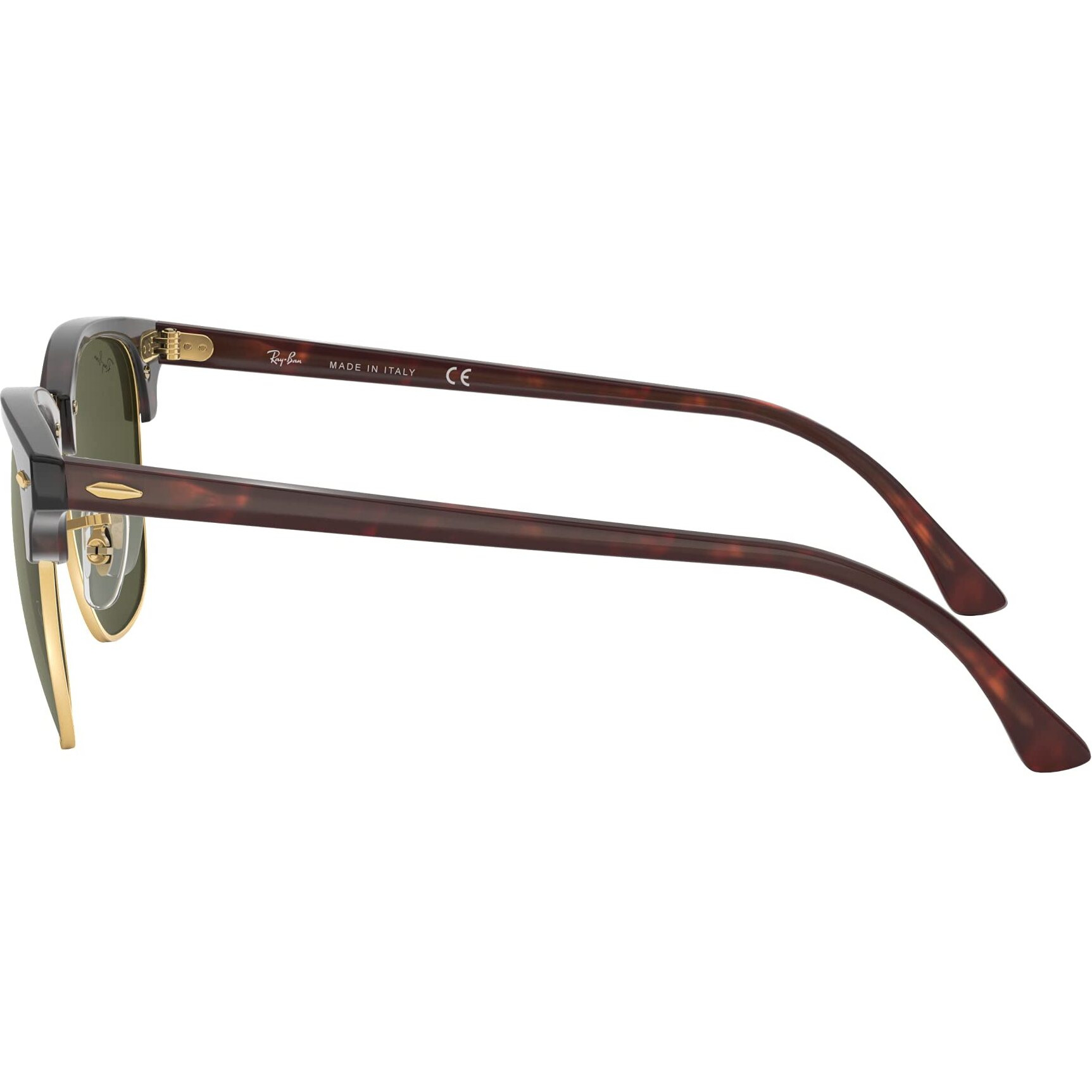Ray-Ban Unisex UV Protected Green Lens Club master Sunglasses - 0RB3016W036651