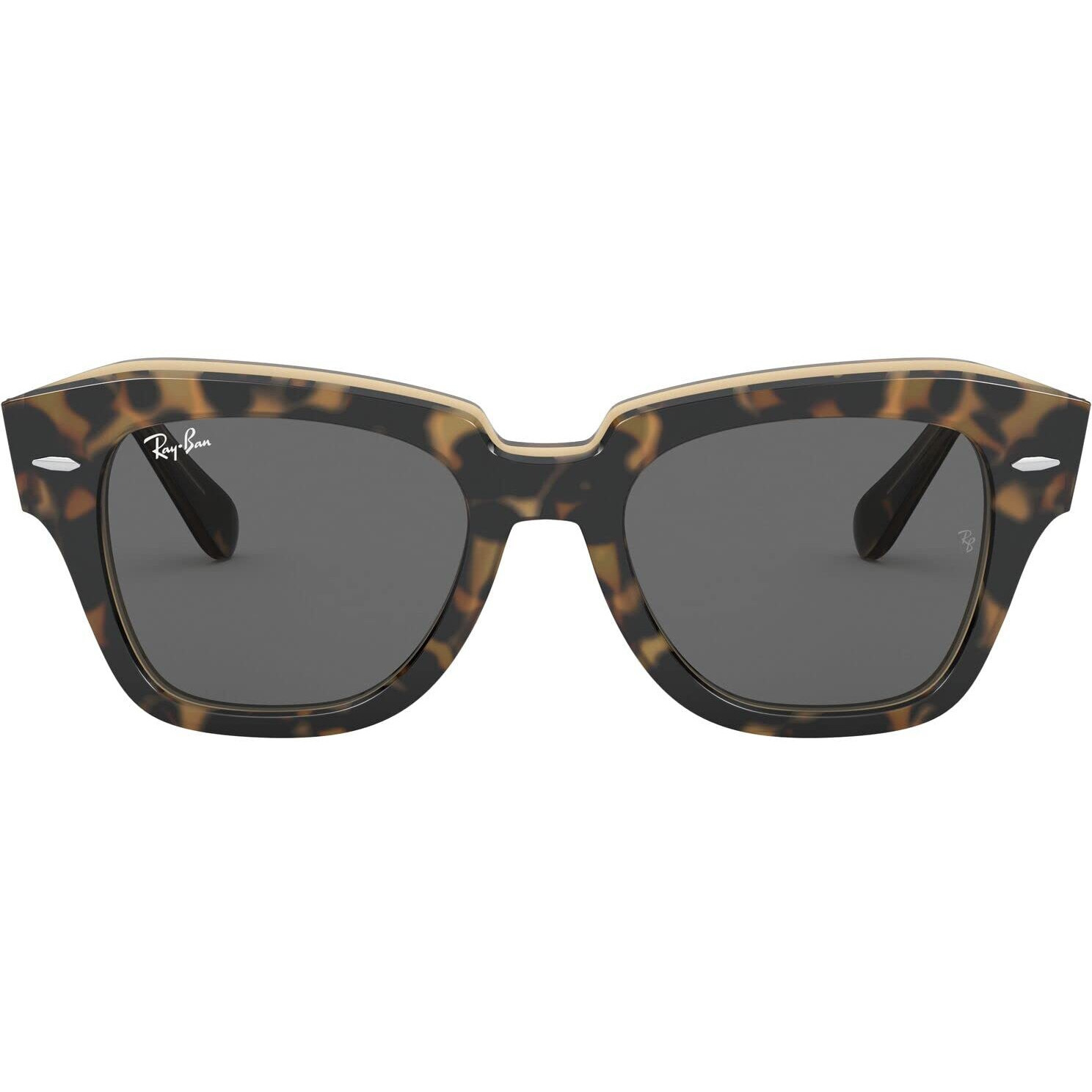 Ray-Ban Unisex UV Protected Grey Lens Square Sunglasses - 0RB2186