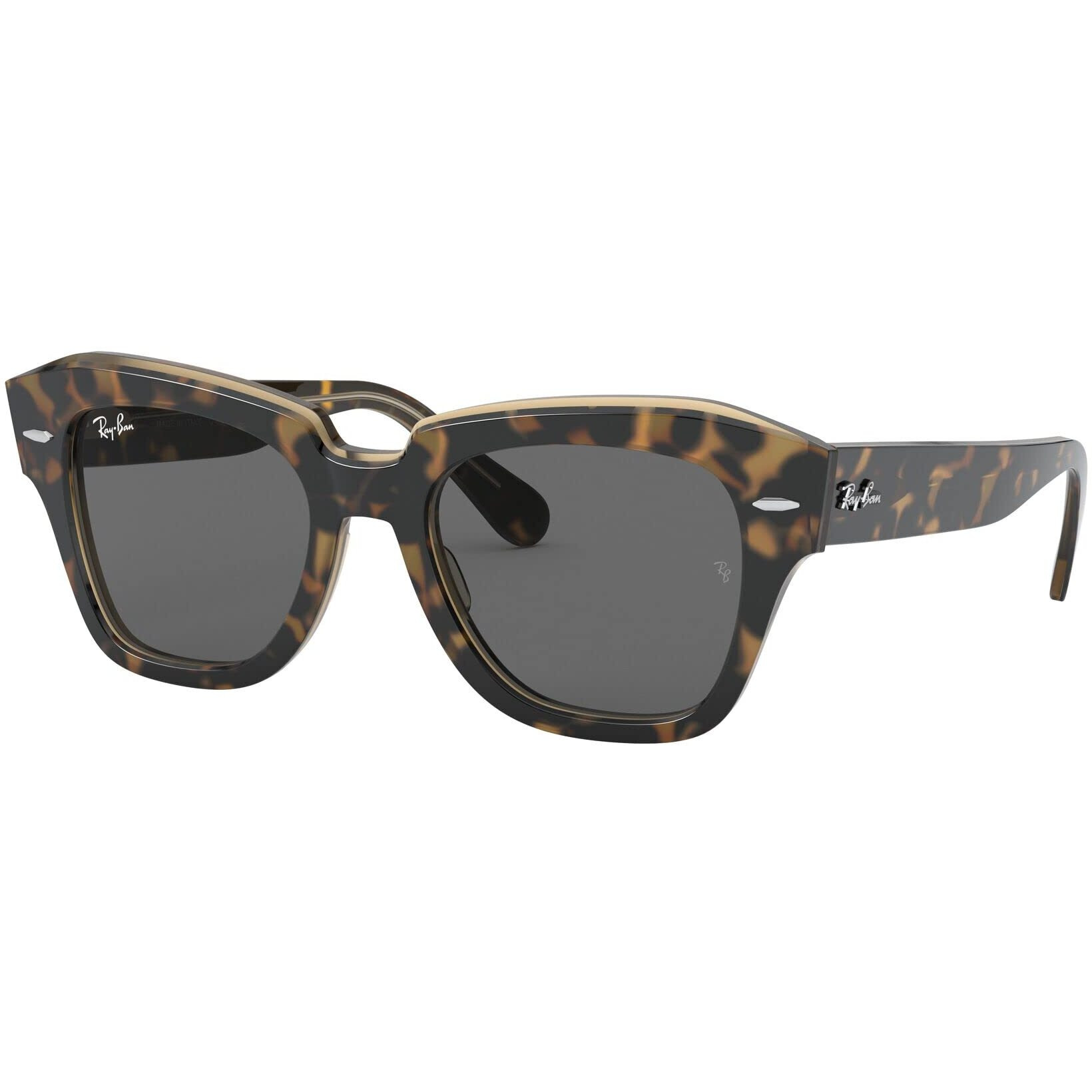 Ray-Ban Unisex UV Protected Grey Lens Square Sunglasses - 0RB2186