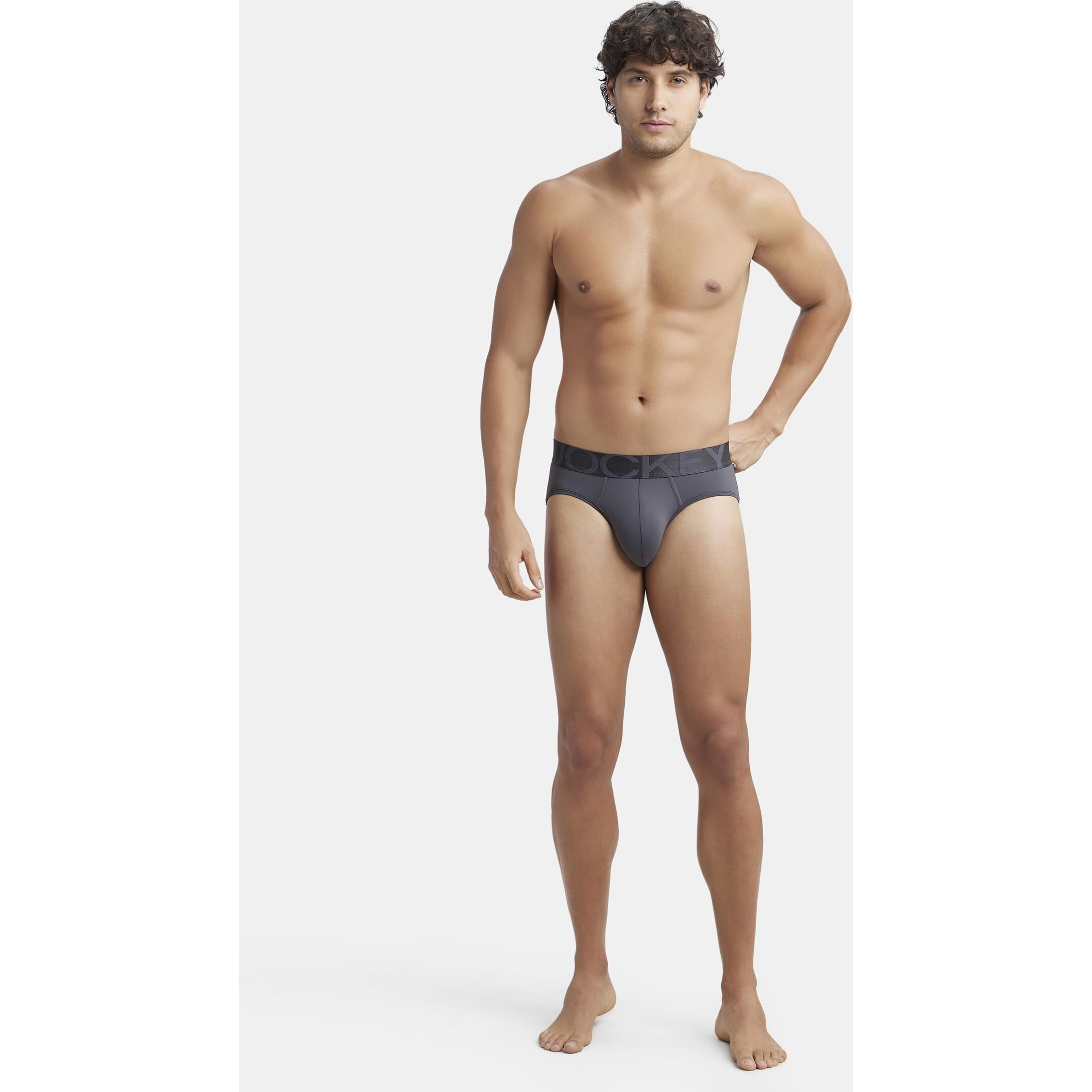 Jockey Men's Cotton Briefs (Pack of 1) (IC27-0105-EBONY Ebony S_Ebony_S)