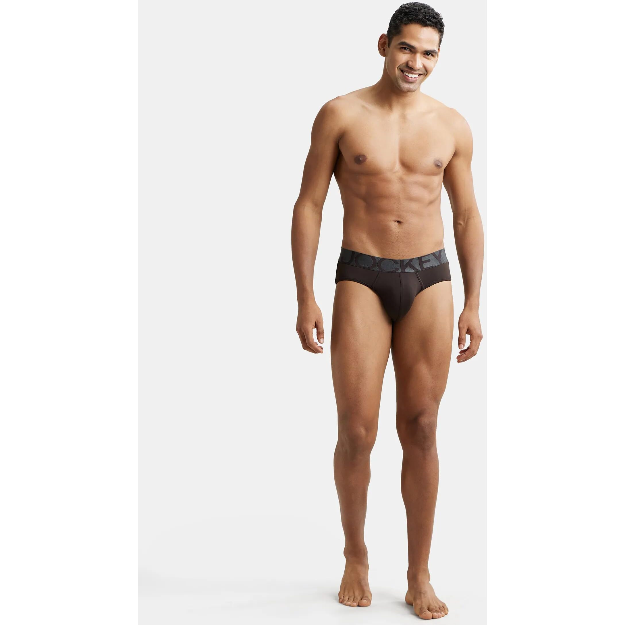 Jockey Men's Cotton Ultra Soft Brief (IC27-01_Brown_S)