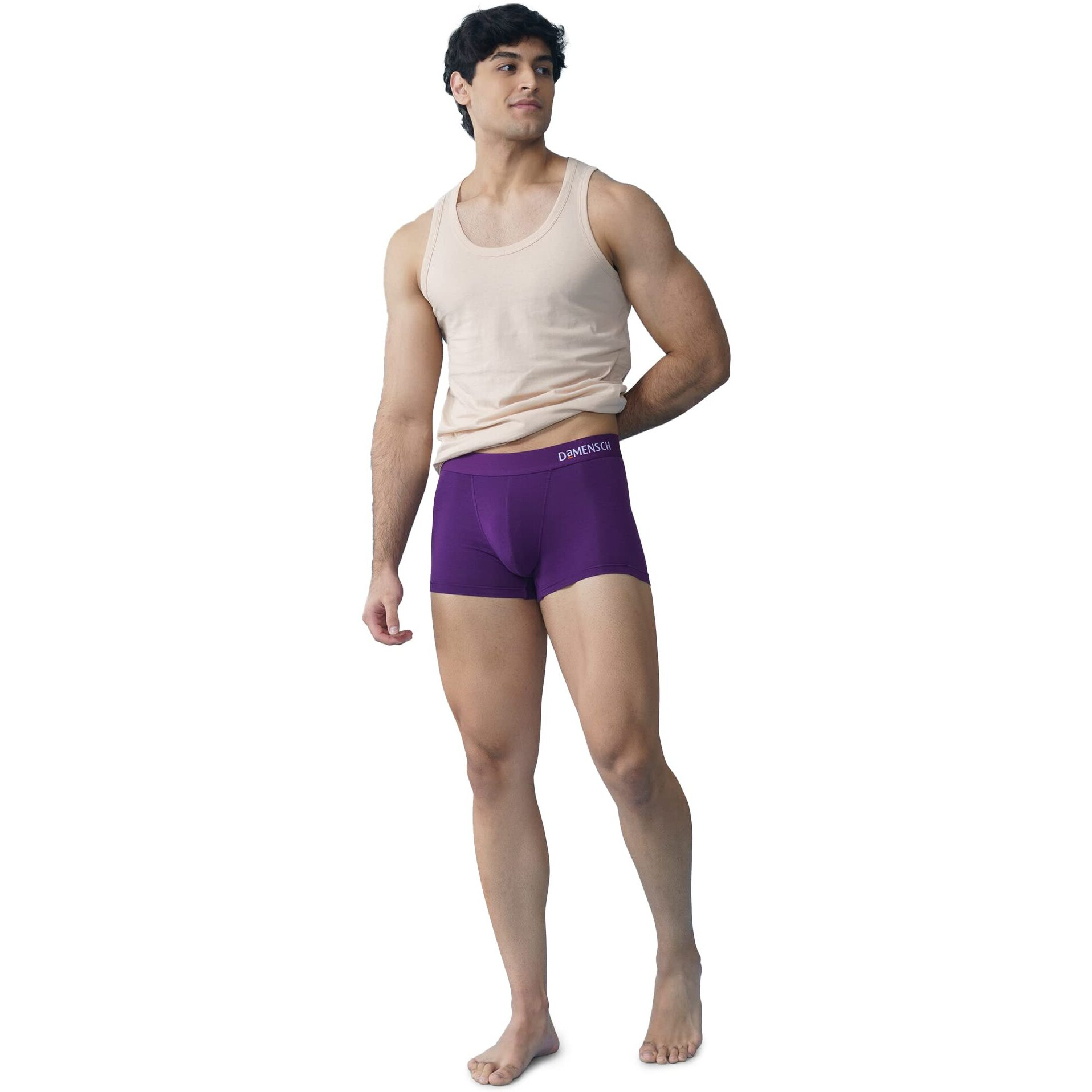 DAMENSCH Men's Modal Trunks (Pack of 1) (Dam-POP-T-VVO-M_Very Violet_M)