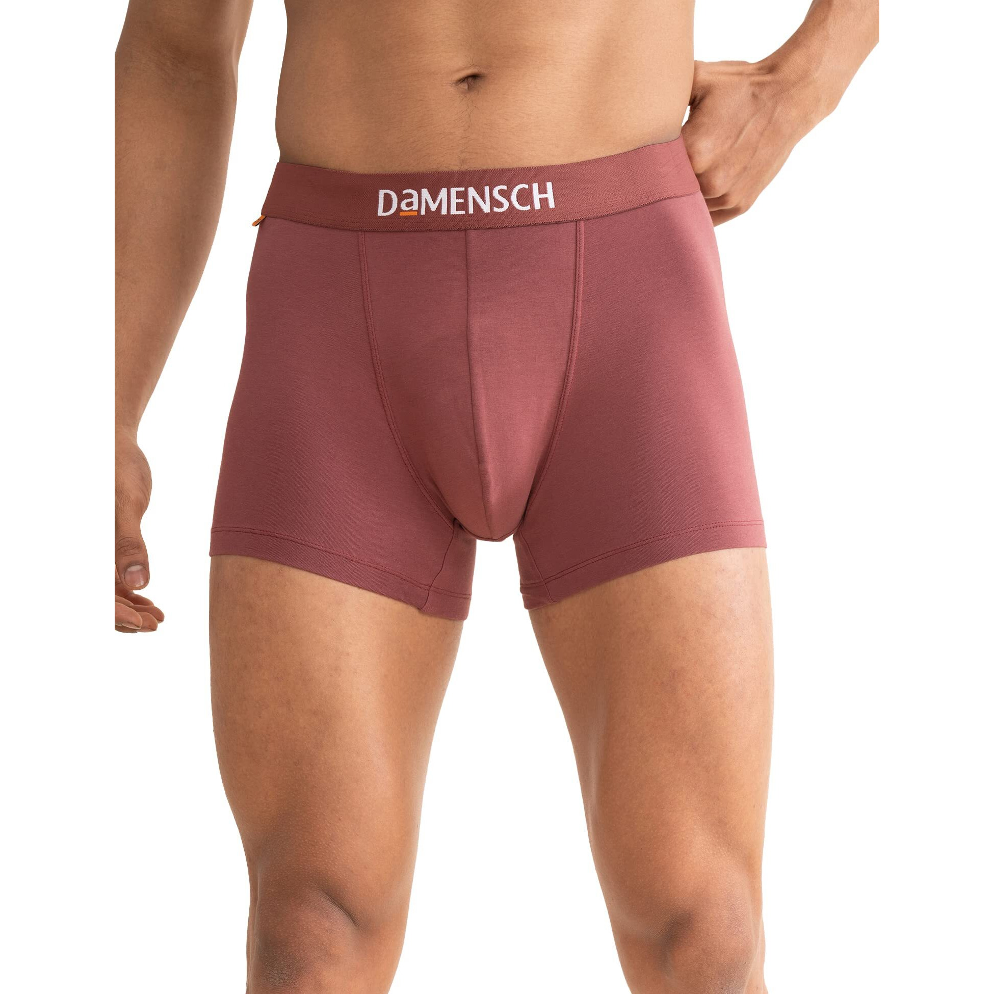 DAMENSCH Deo-Cotton Tonal Solid Trunk -Pack of 2 - Blue Stone, Marsala (Rusty Red) - X-Large