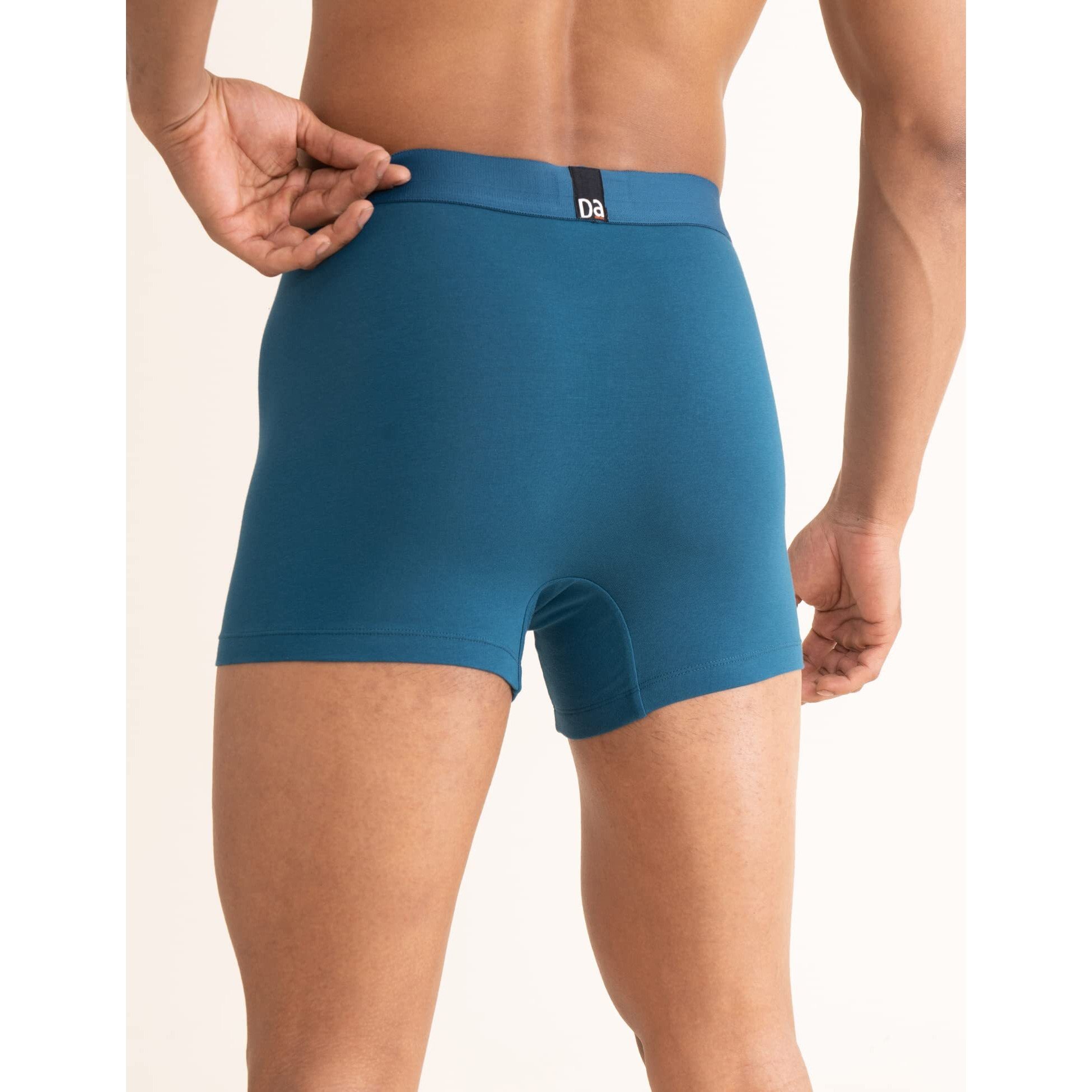 DAMENSCH Deo-Cotton Tonal Solid Trunk -Pack of 2 - Lysons Blue (Mystic Teal), Blue Stone - X-Large