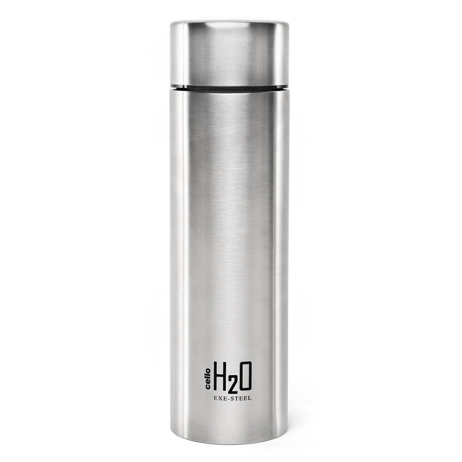 CELLO H2O Stainless Steel Water Bottle | Leak proof & break-proof | Lid is sealed by a silicone ring | Best Usage for Office/School/College/Gym/Picnic/Home/Fridge |1 Litre | Silver, 1 Unit