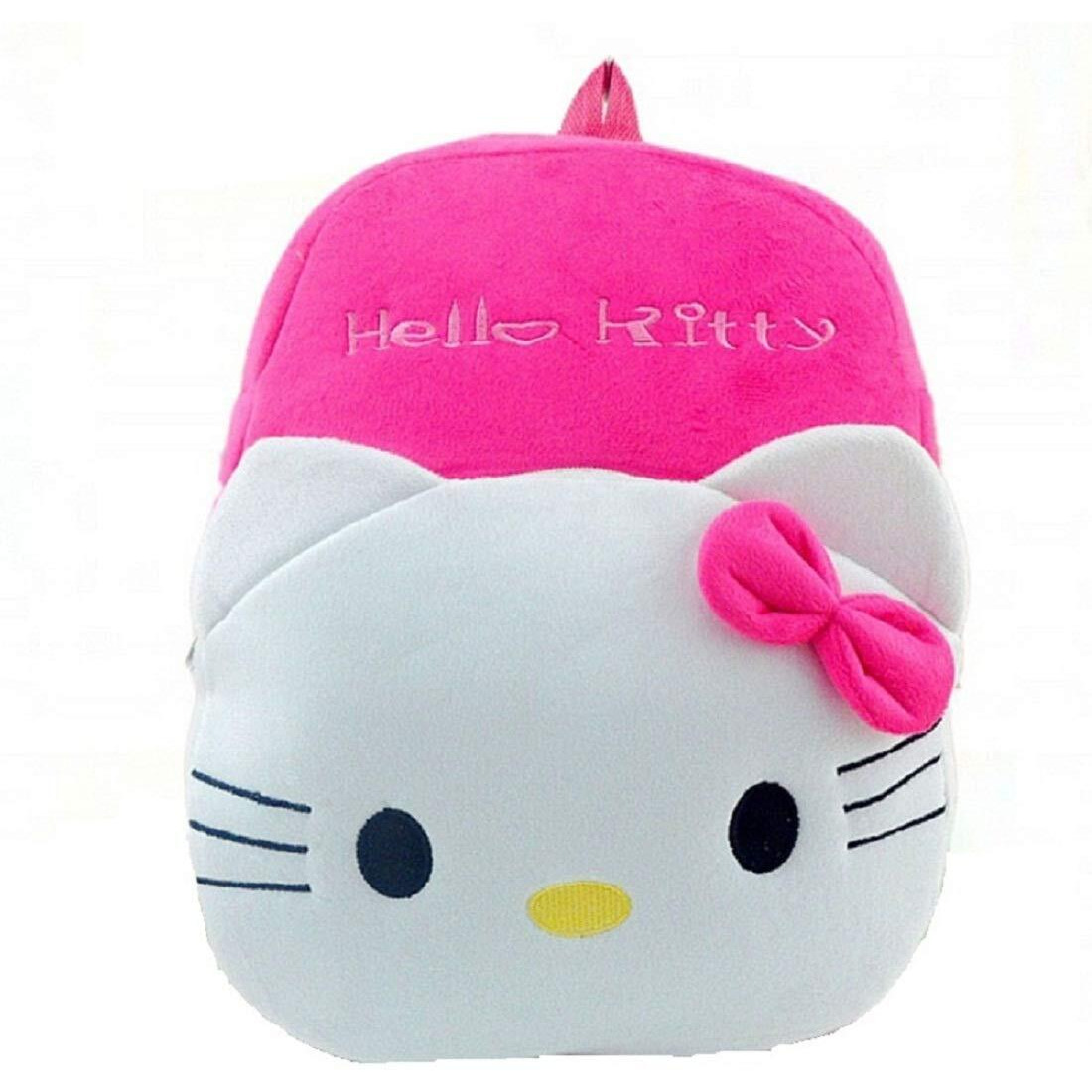 Blue Tree Plush Soft Hello Kitty Cartoon School Bag for Kids/Girls/Boys/Children (Red, 3-5 Years)