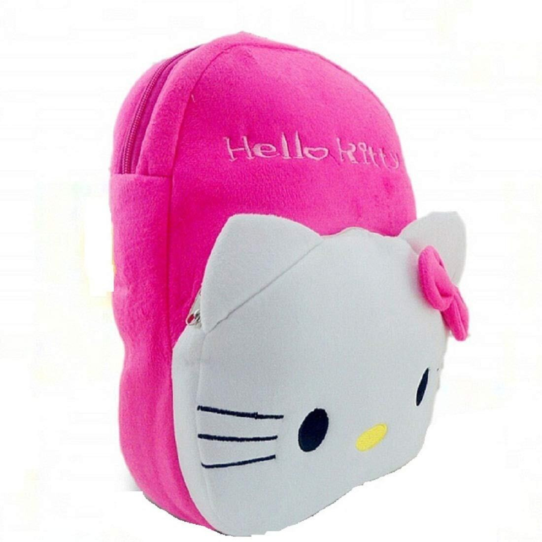 Blue Tree Plush Soft Hello Kitty Cartoon School Bag for Kids/Girls/Boys/Children (Red, 3-5 Years)