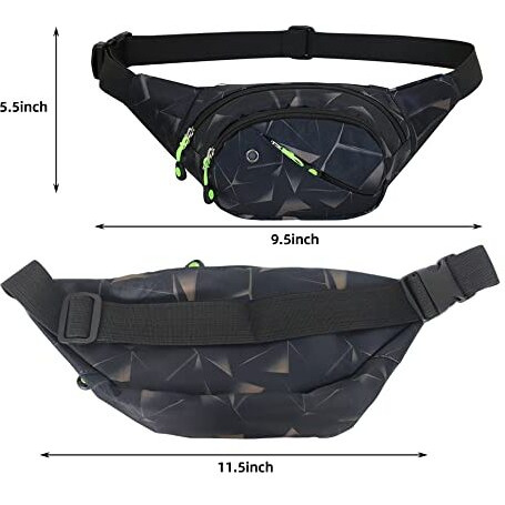 GUSTAVE Waist Bag for Men Women, Stylish Chest Bag for Men Fanny Pack for Men Waist Pouch for Men Bag Belt Sport Bag for Travel Running Outdoor Sports Cycling