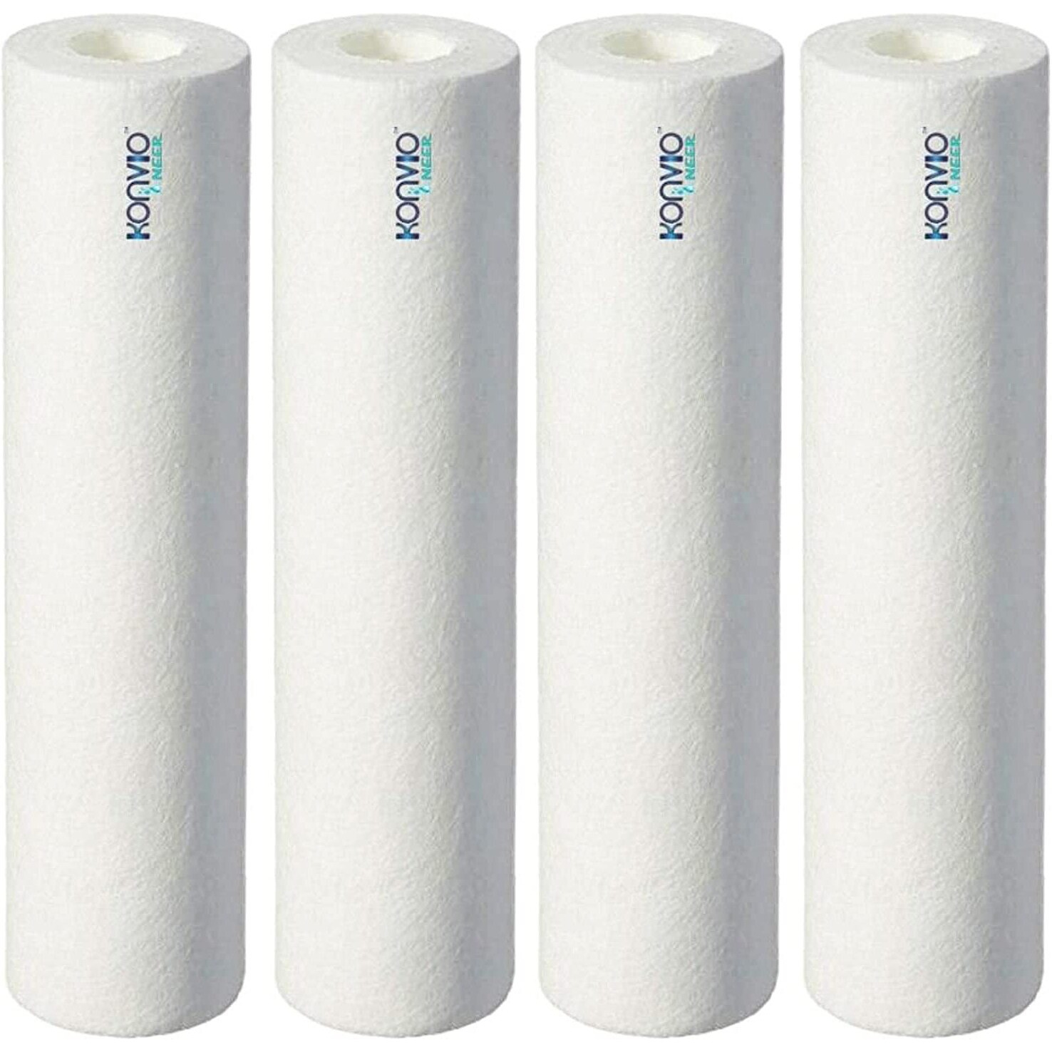 KONVIO NEER 10 Inch High Density Spun Pre-Filter (5 Micron PP Spun) Cartridge Compatible for 10 Inch Pre-Filter Housing of All Water Purifier | Pack of 4 Spun