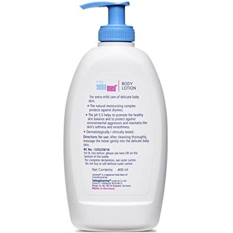 Sebamed Baby Body Lotion 400 ml|Ph 5.5|Camomile & Allantoin| Dermatalogically tested| Sensitive skin