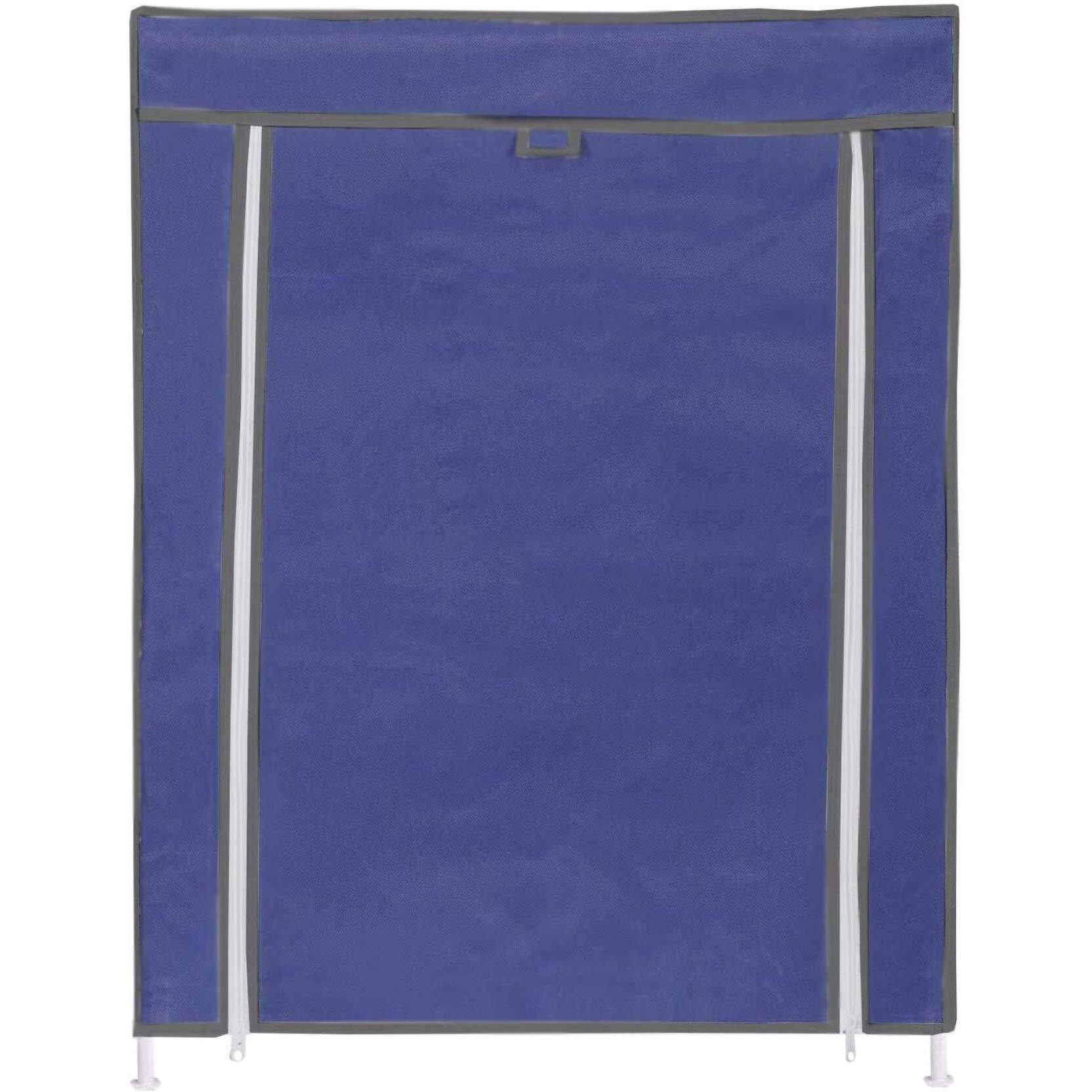 FLIPZON | 4 Shelves Baby Foldable Wardrobe | Non-Woven Fabric Shelves | Blue