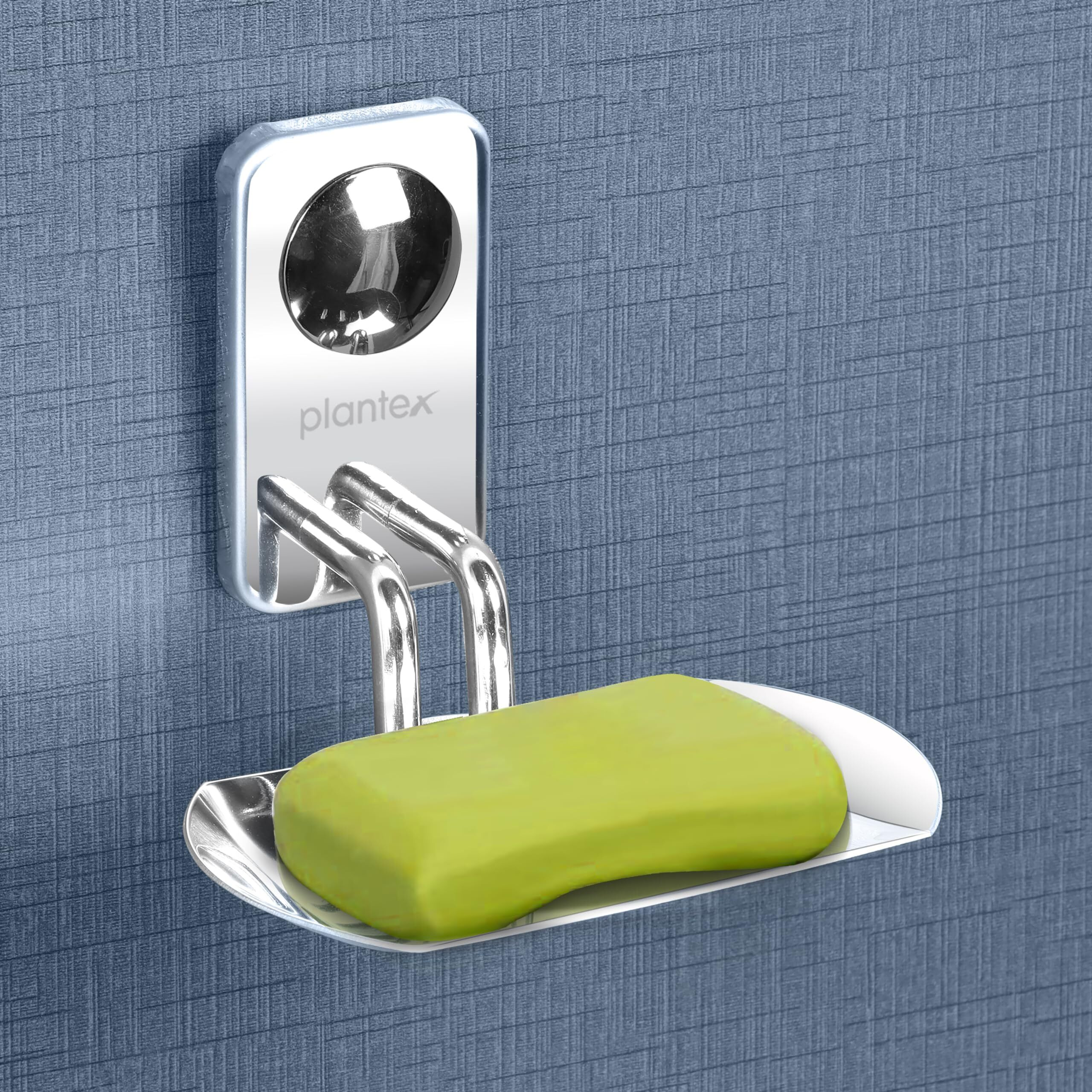 Plantex Metro Platinum Stainless Steel Soap Dish/Soap Stand/Bathroom Soap Holder/Bathroom Accessories