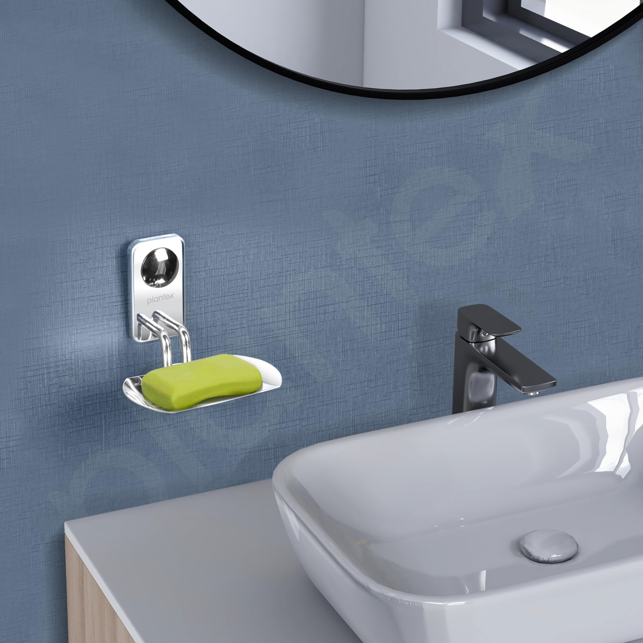 Plantex Metro Platinum Stainless Steel Soap Dish/Soap Stand/Bathroom Soap Holder/Bathroom Accessories