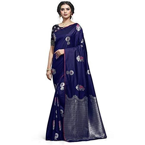 Shiv Textiles Women s Banarasi Silk Saree (ZM01 Maroon)