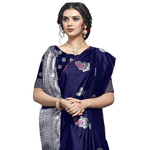 Shiv Textiles Women s Banarasi Silk Saree (ZM01 Maroon)