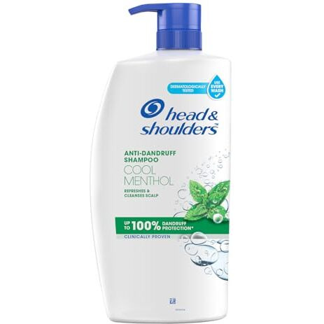 Head & Shoulders Cool Menthol Anti Dandruff Shampoo for Women & Men, 1L