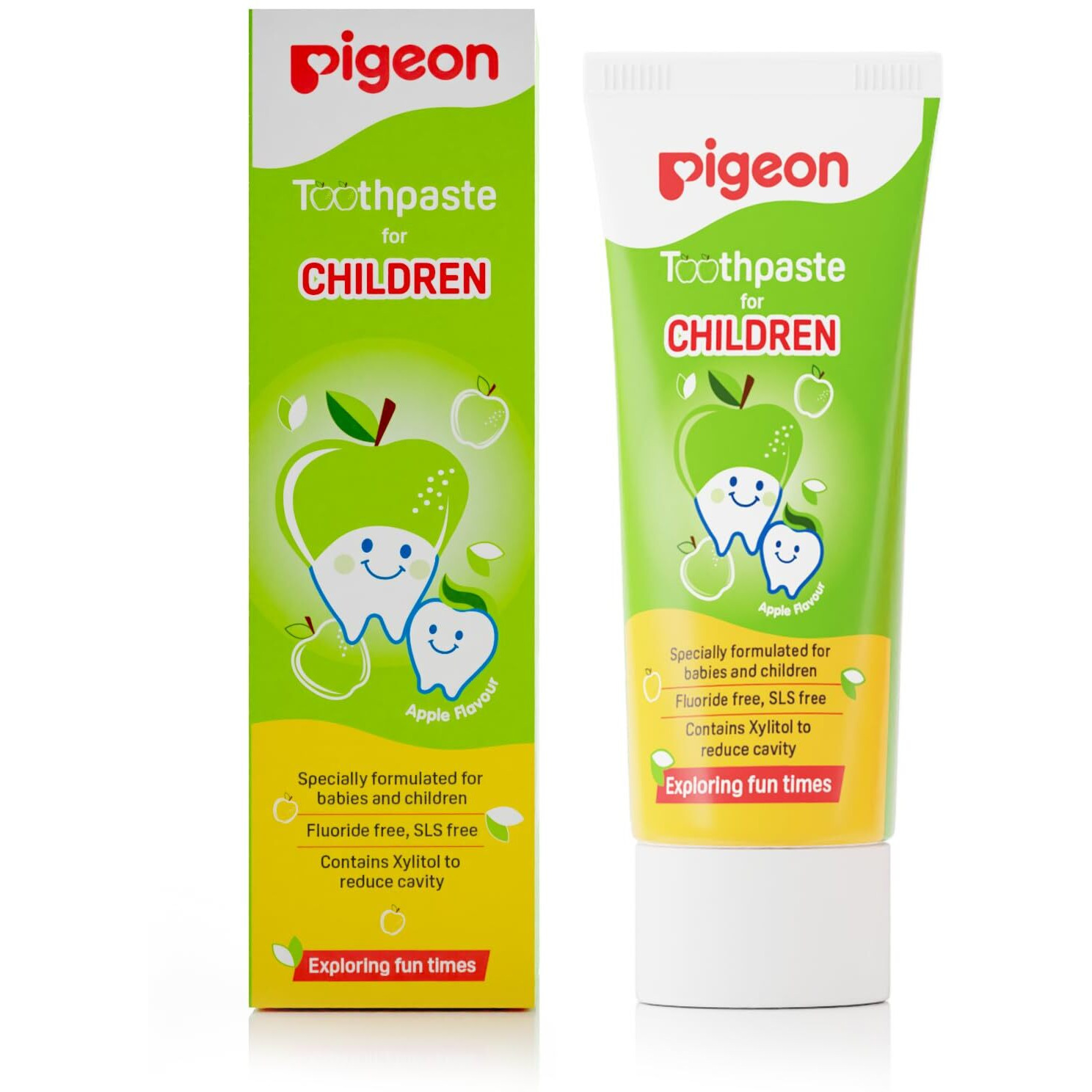 Pigeon Apple Toothpaste, For babies and Children,Fluroide -free,SLS free,Color free,Paraben Free, PH friendly,45 g