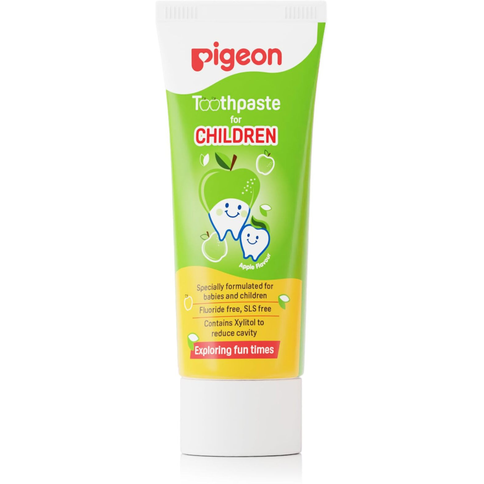 Pigeon Apple Toothpaste, For babies and Children,Fluroide -free,SLS free,Color free,Paraben Free, PH friendly,45 g