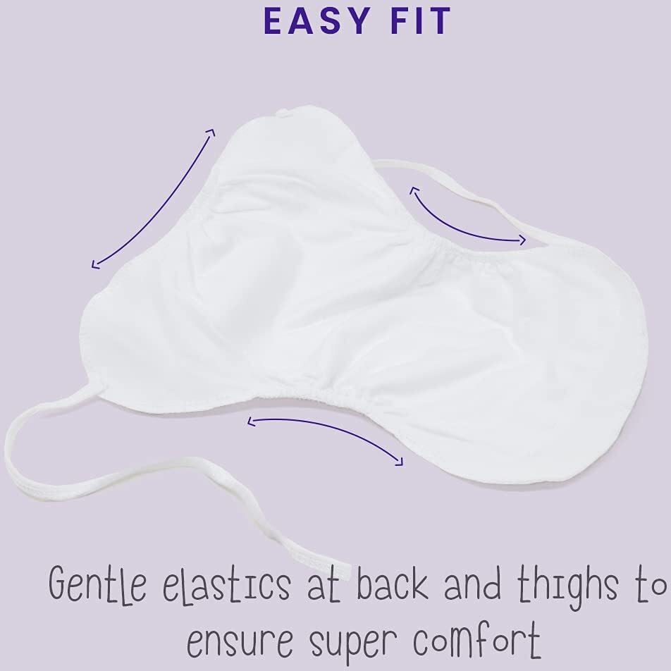 mybud Soft Cotton Nappy, Langot for New Born Baby | Washable & Reusable | White | 5ps Set (0-3 Months)