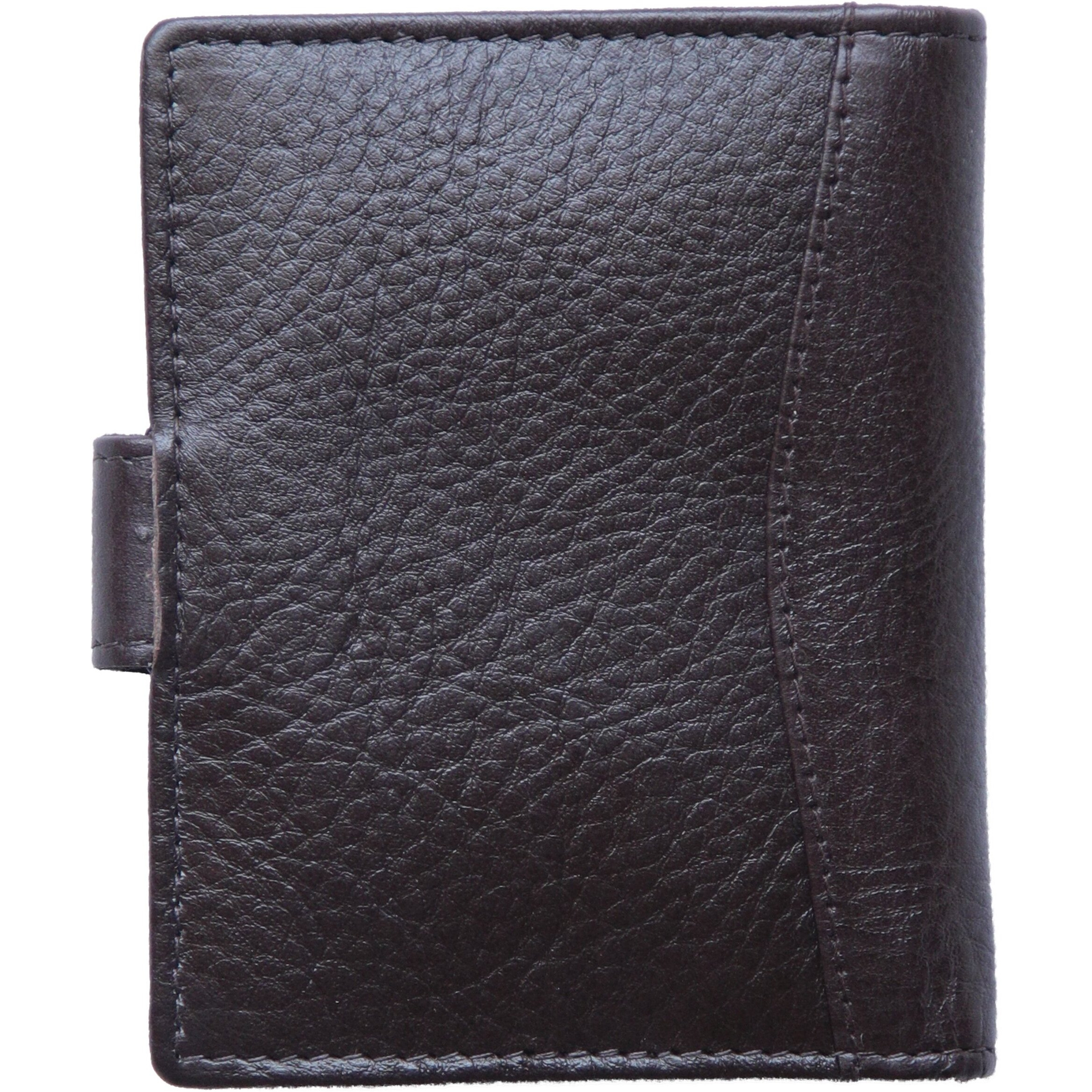 Husk N Hoof RFID Protected Leather Credit Card Holder Wallet for Man Women | Card Holder for Men Woman | Dark Brown (20 Card Slots)