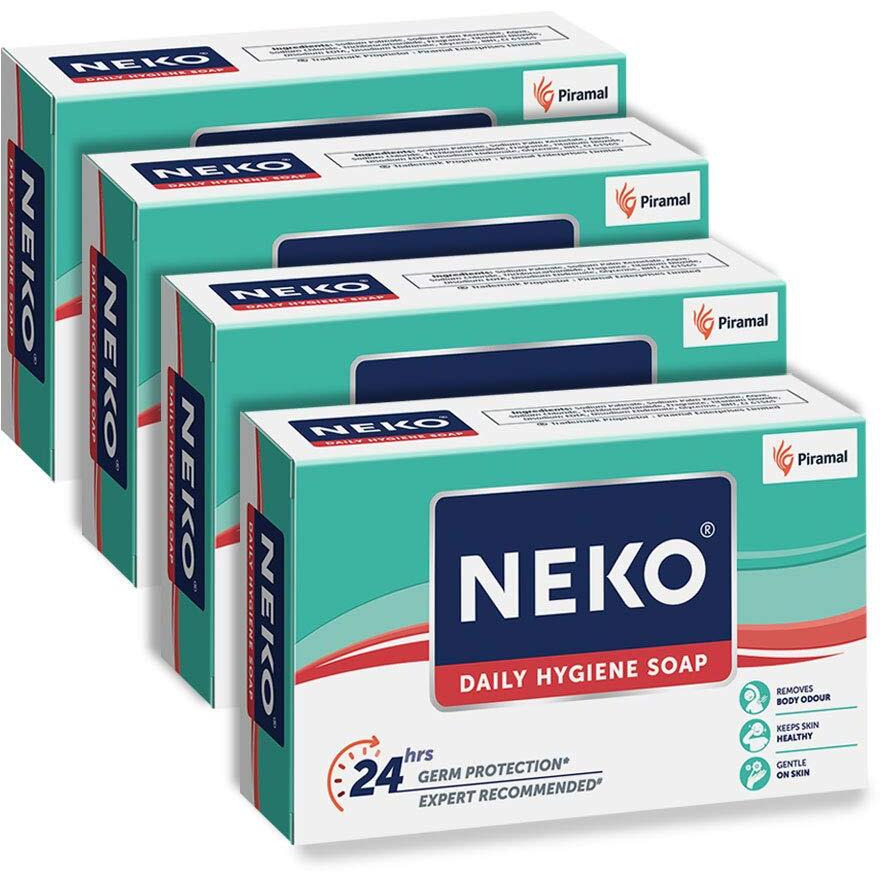 Neko Daily Hygiene Soap, 24 hours Germ Protection, 100g, Pack of 4