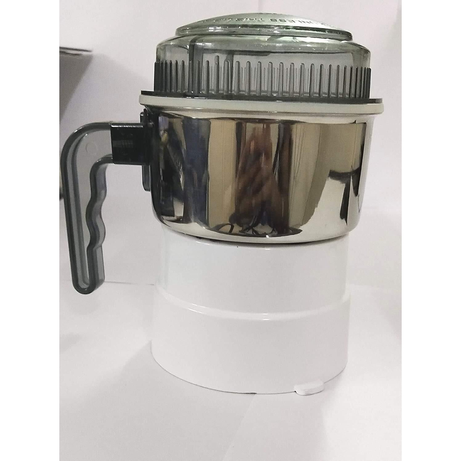 Sujata Chutney Steel Jar, 400 ml, (White), Stainless Steel (White_1)