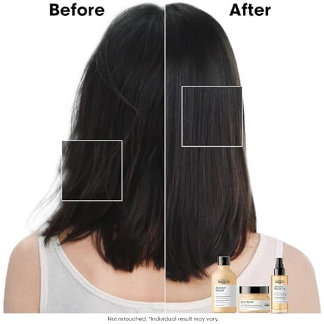 L Oral Professionnel Absolut Repair Shampoo for Dry & Damaged Hair - 300ml | Professional shampoo for Strengthening and Repairing Hair, With Protein & Omega-9, For Men & Women