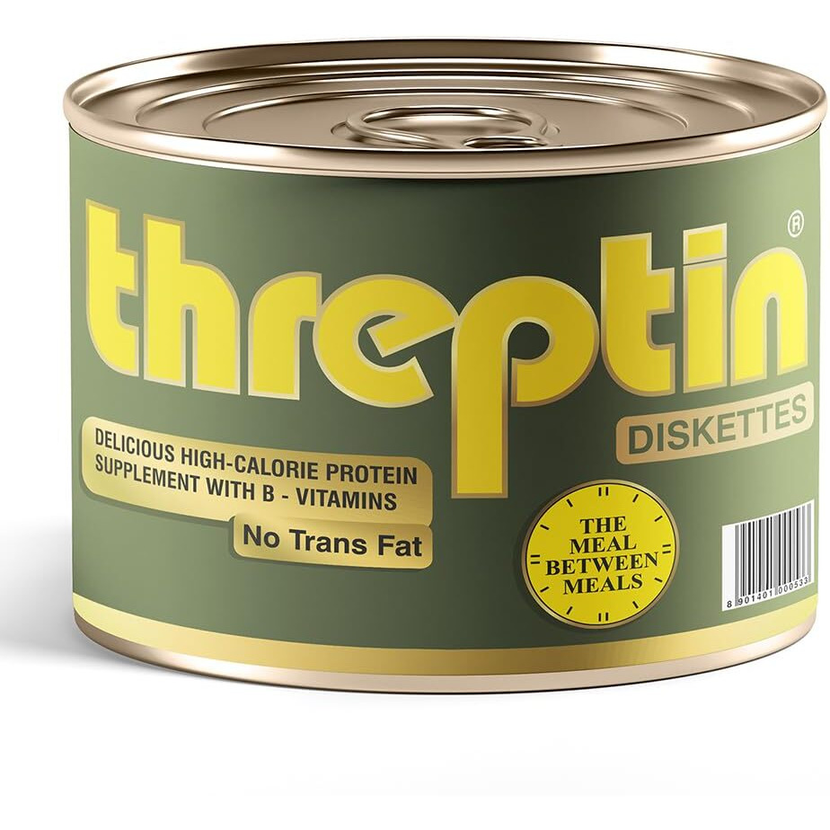 Threptin Protein Diskettes| Healthy Snacks for Men and Women - 275g, High Protein Diskette enriched with Casein Protein, Essential Vitamins, Minerals and Antioxidant -Vanilla Flavor|100% Veg