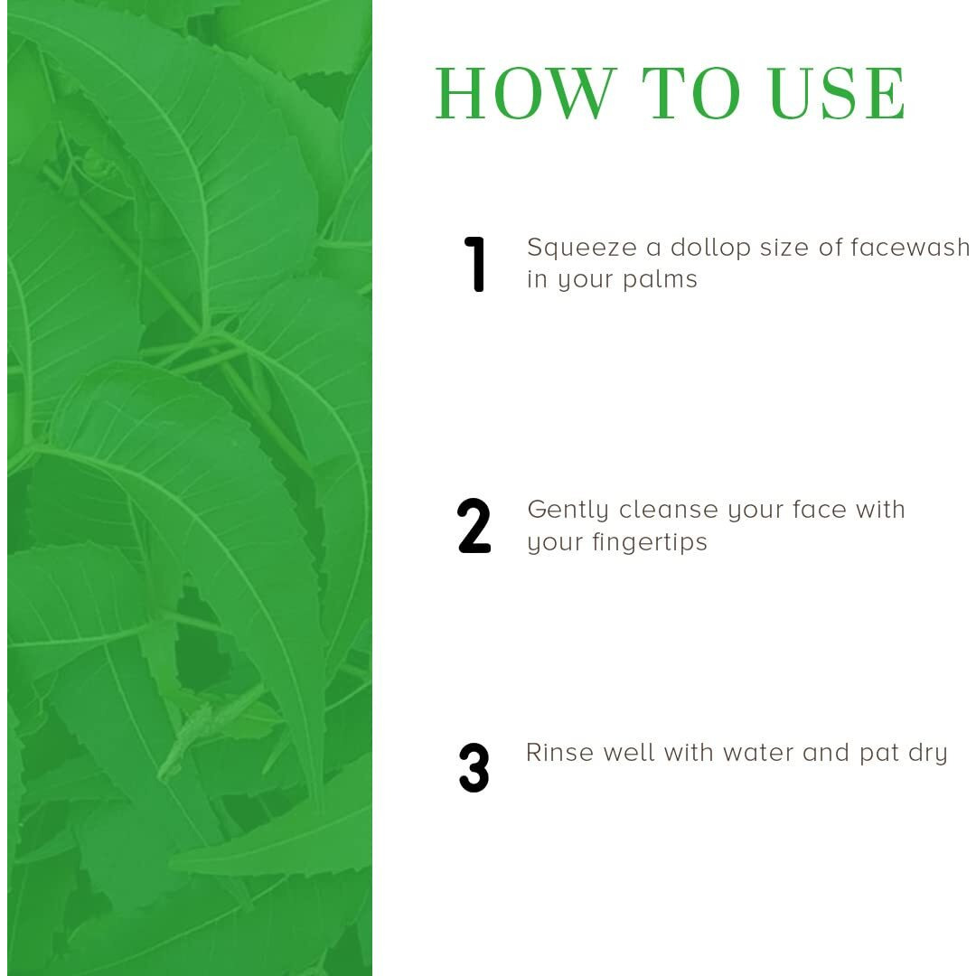 Khadi Natural Ayurvedic Neem Face Wash | Gentle Face Wash for Acne | Face Wash for Acne Prone Skin | Anti-Acne Face Wash with Neem | Paraben & Sulphate-Free | Suitable for All Skin Types 210ml