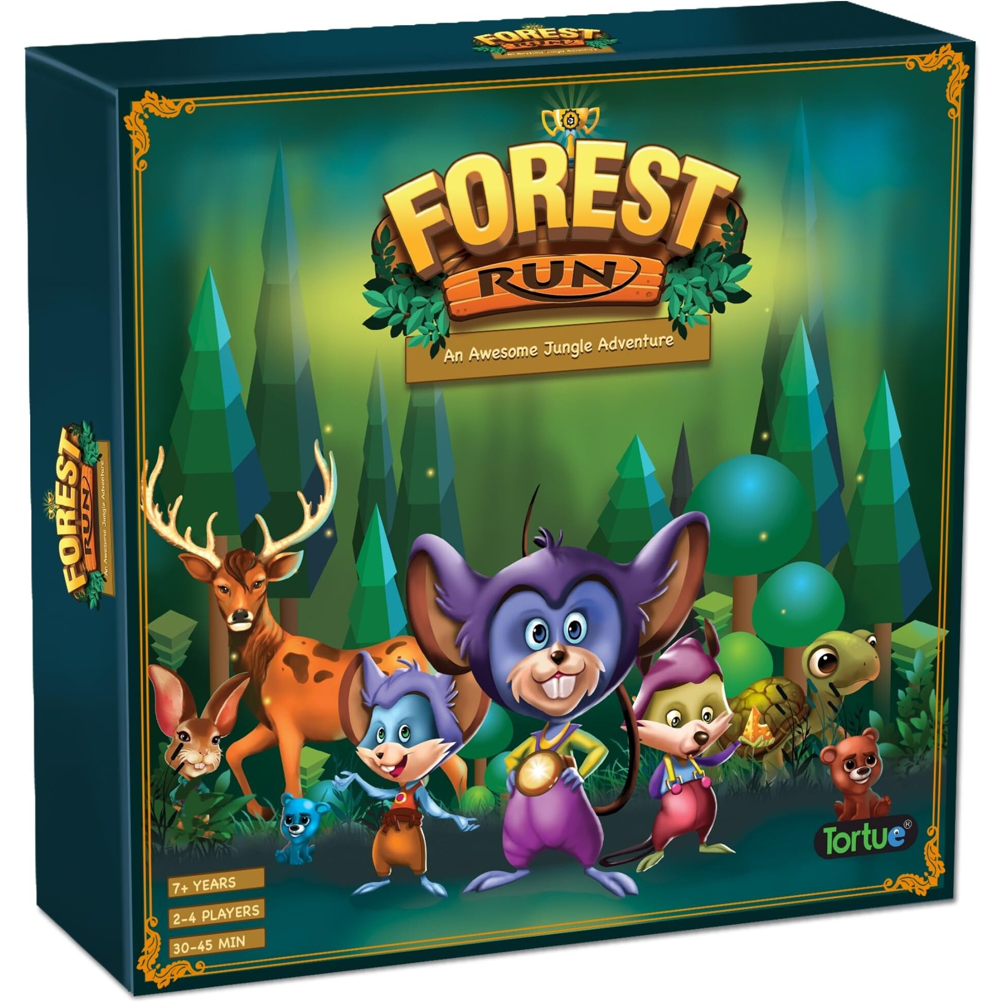TORTUE Forest Run  Awesome Jungle Adventure Strategy Board Game for Kids, Family | Easy, Engaging, Energetic | 2-4 Players, 30-45 min, Ideal Gift for Boys and Girls