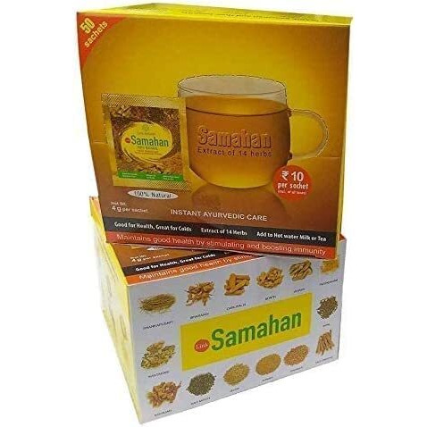Link Naturals Samahan Herbal Extracts Tea for Cold Cough Immunity - 4 gram (50 Pieces) Powder, Green tea